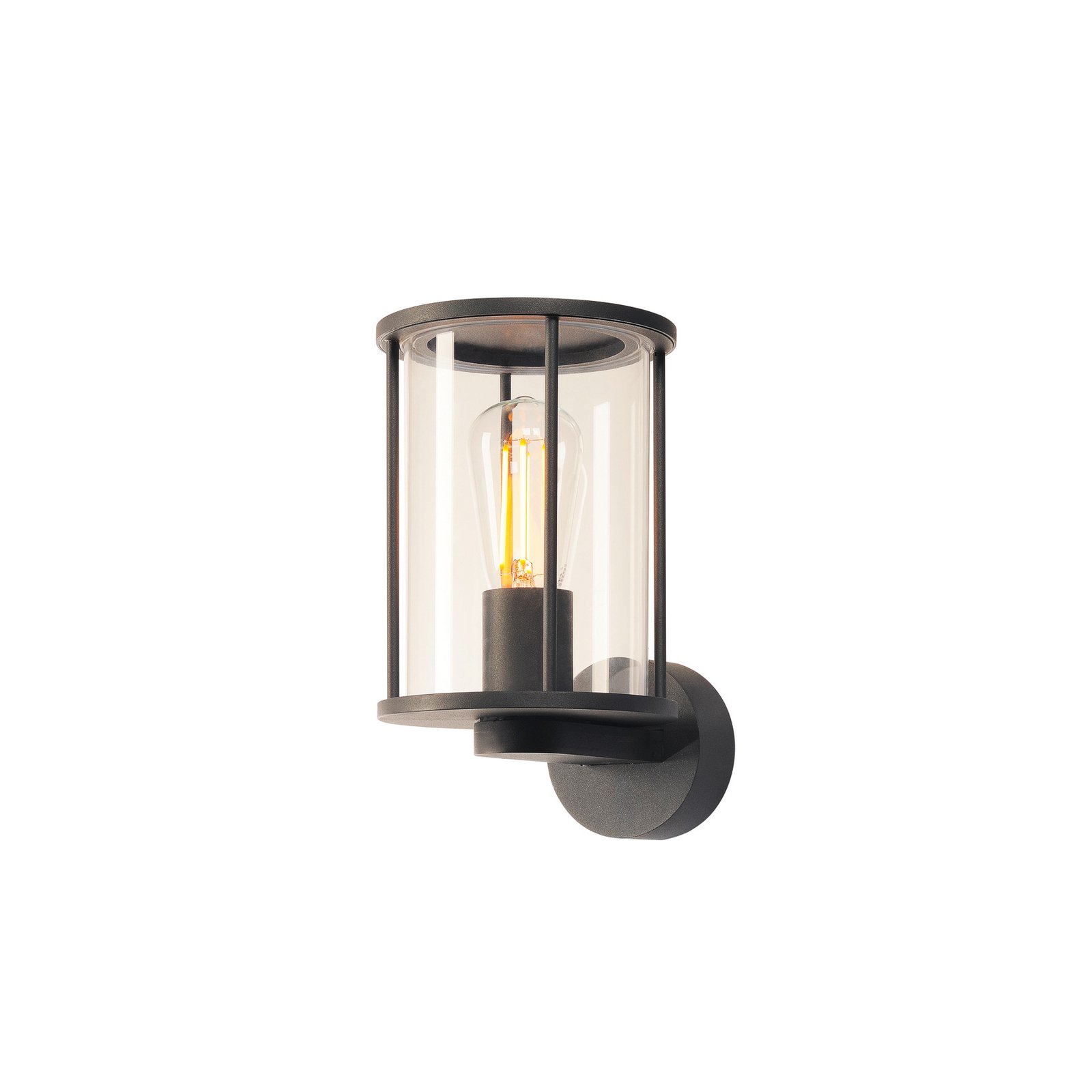 SLV Photonia outdoor wall lamp, anthracite, aluminium, width 14.6 cm