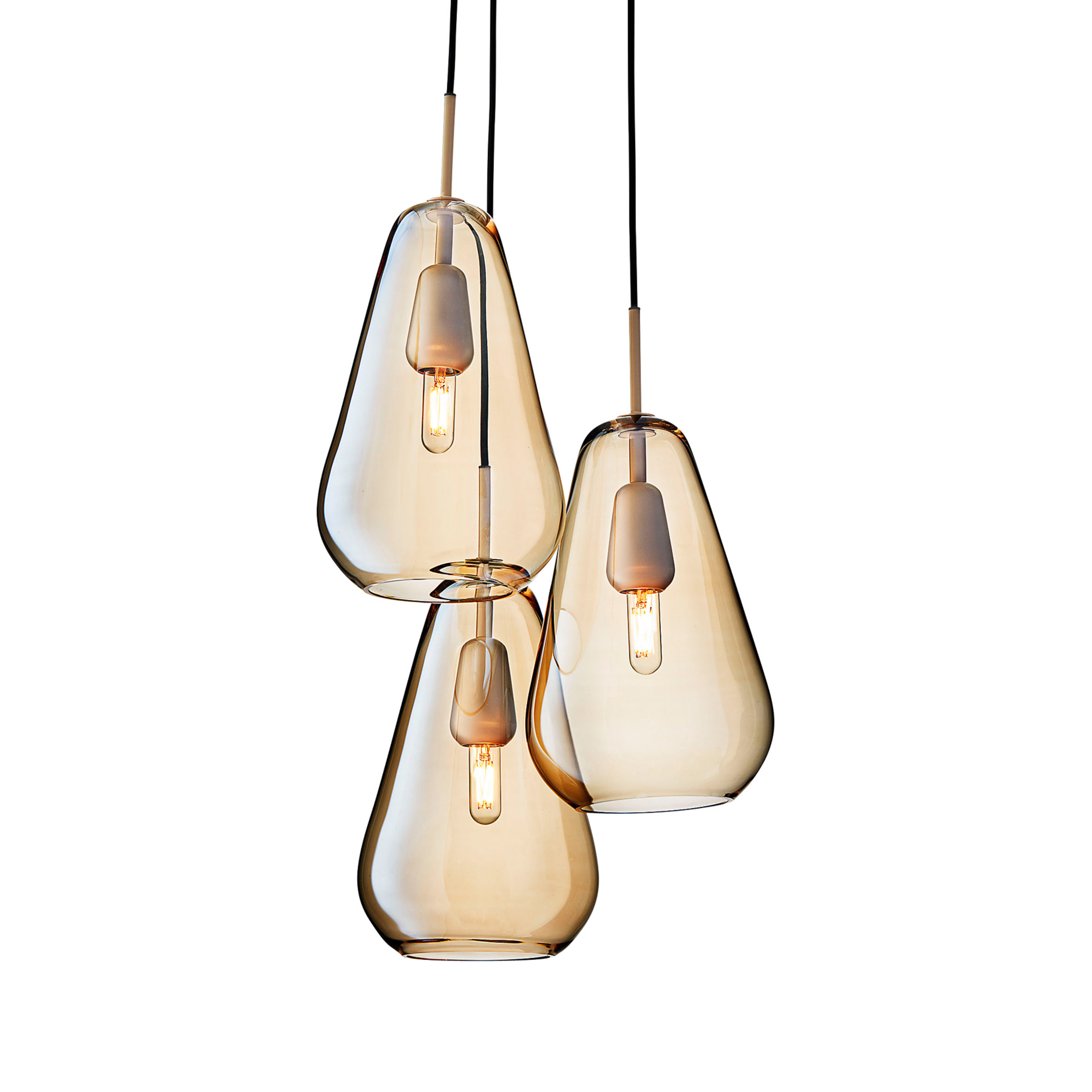 Anoli 3 Chandelier Nordic Gold/Gold - Nuura
