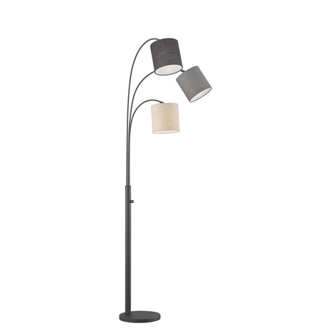 Stehleuchte Shade, sand/grau/schwarz, dreiflammig