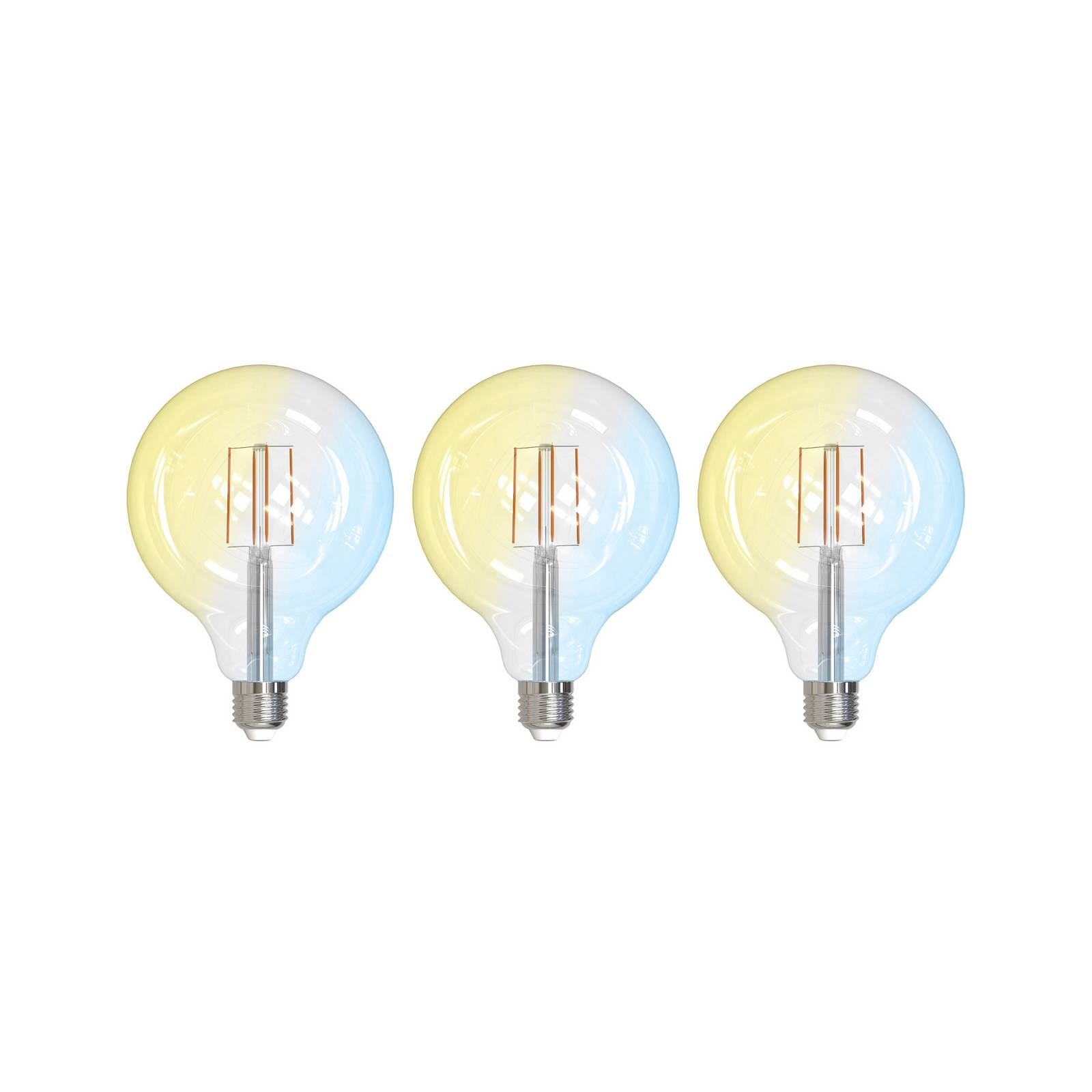 LUUMR Smart LED E27 G125 7W ZigBee Tuya Hue 3er-Set