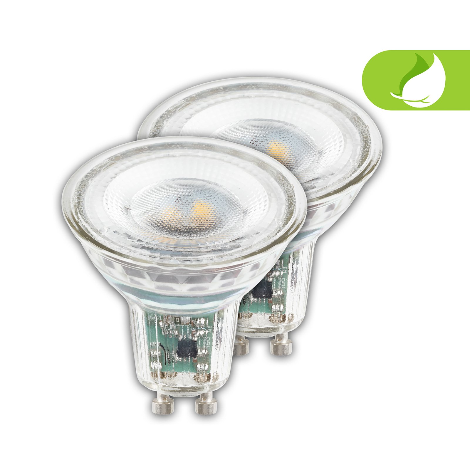 LED-Leuchtmittel Reflektor GU10 2,5W klar 3000K EEK A 2er