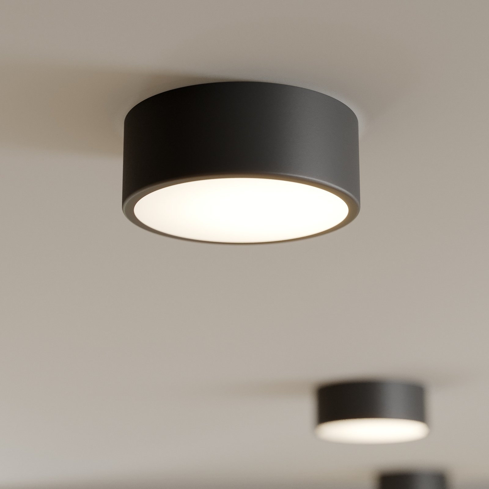 Cleo Deckenleuchte Ø 20 cm schwarz Metall E27