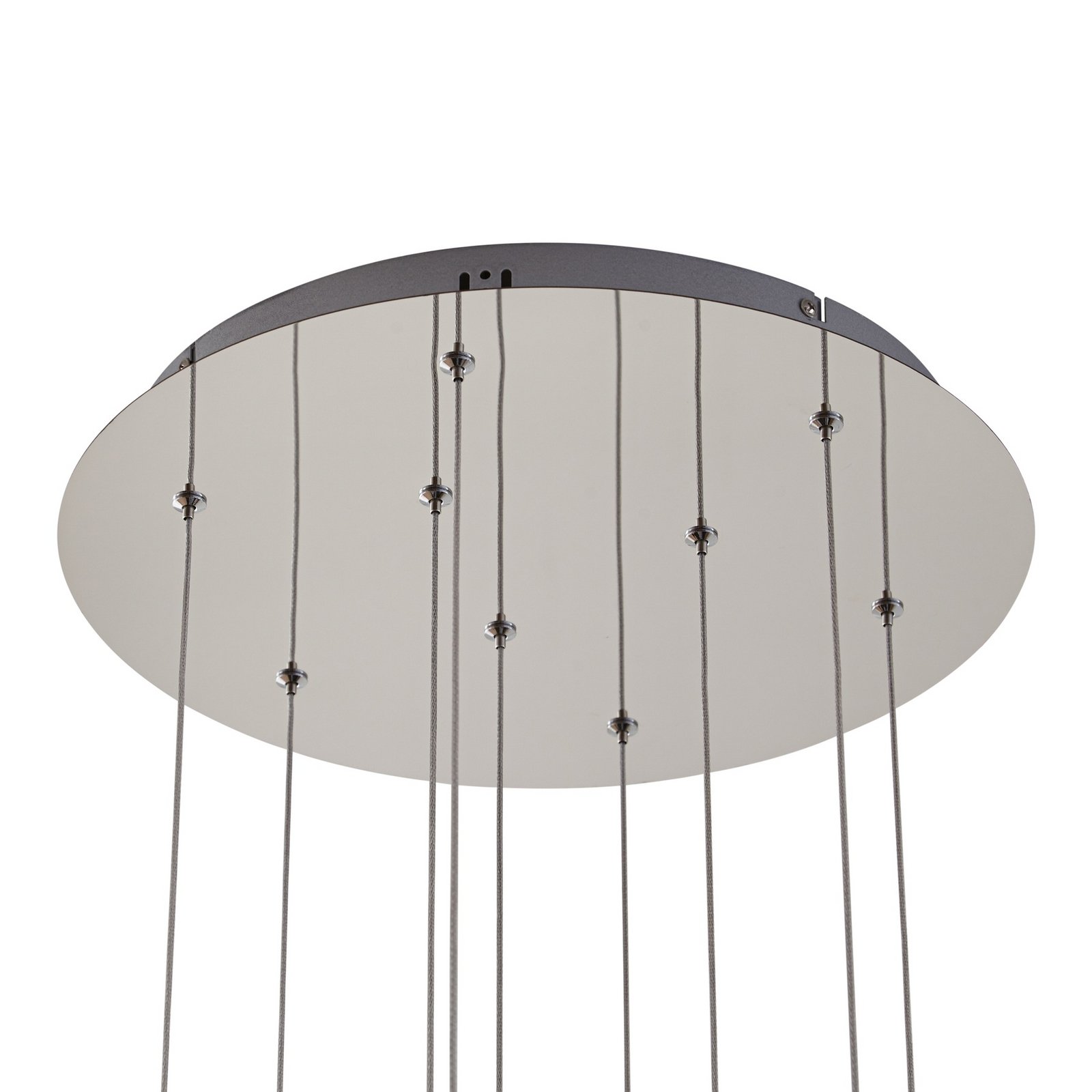 Lucande LED κρεμαστό φωτιστικό Hayley, Ø 40 cm, 9-φωτο, χρώμιο, γυαλί Lucande LED κρεμαστό φωτιστικό Hayley, Ø 40 cm, 9-φωτο, χρώμιο, γυαλί