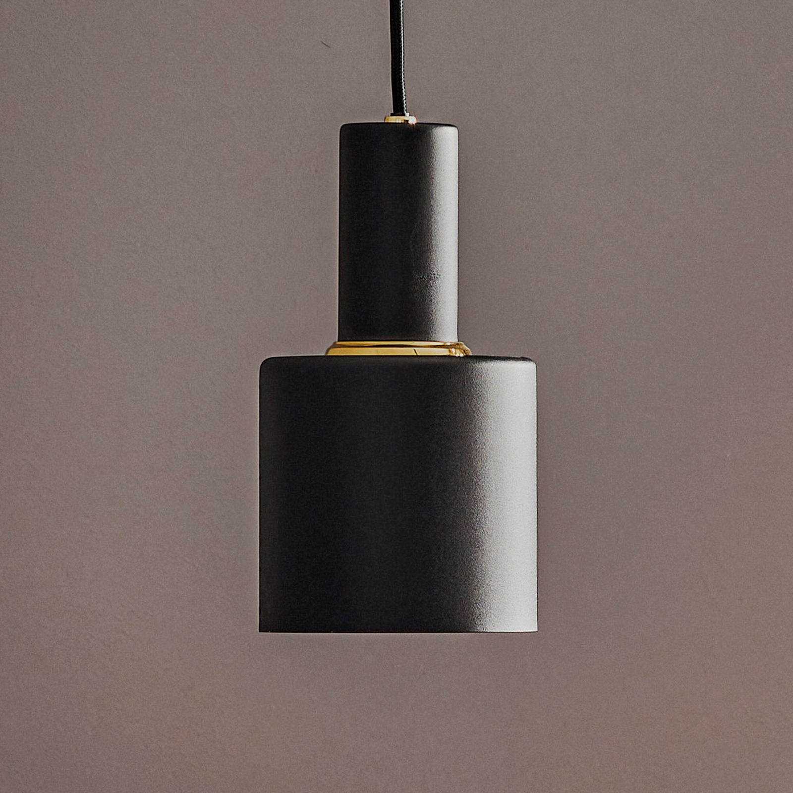 Hanglamp Selma, 1-lamp, zwart Ø 12 cm