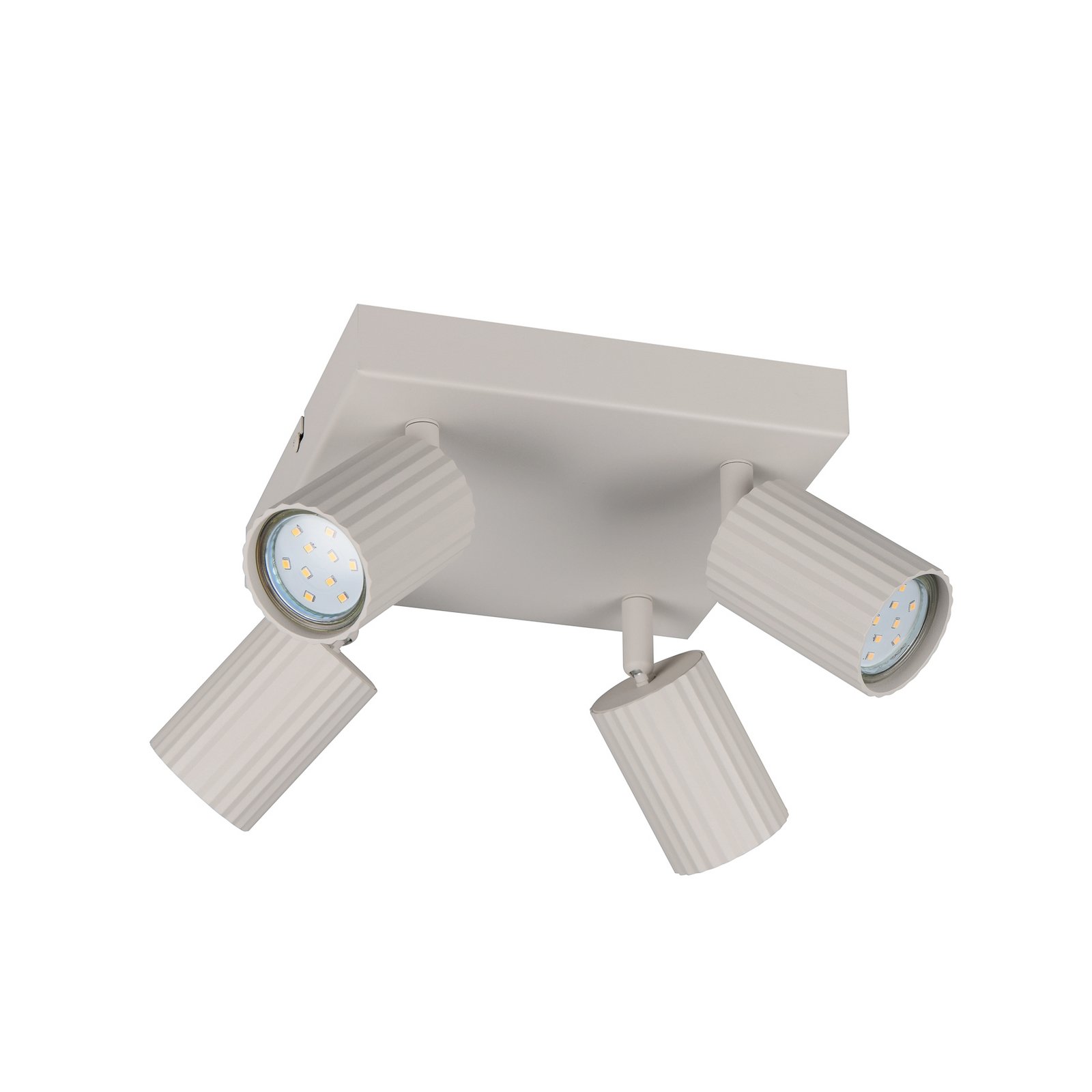 Stropni žaromet Soka, svetlo siva, dolžina 20 cm, kovina, 4-krilni. Stropni žaromet Soka, svetlo siva, dolžina 20 cm, kovina, 4-krilni.