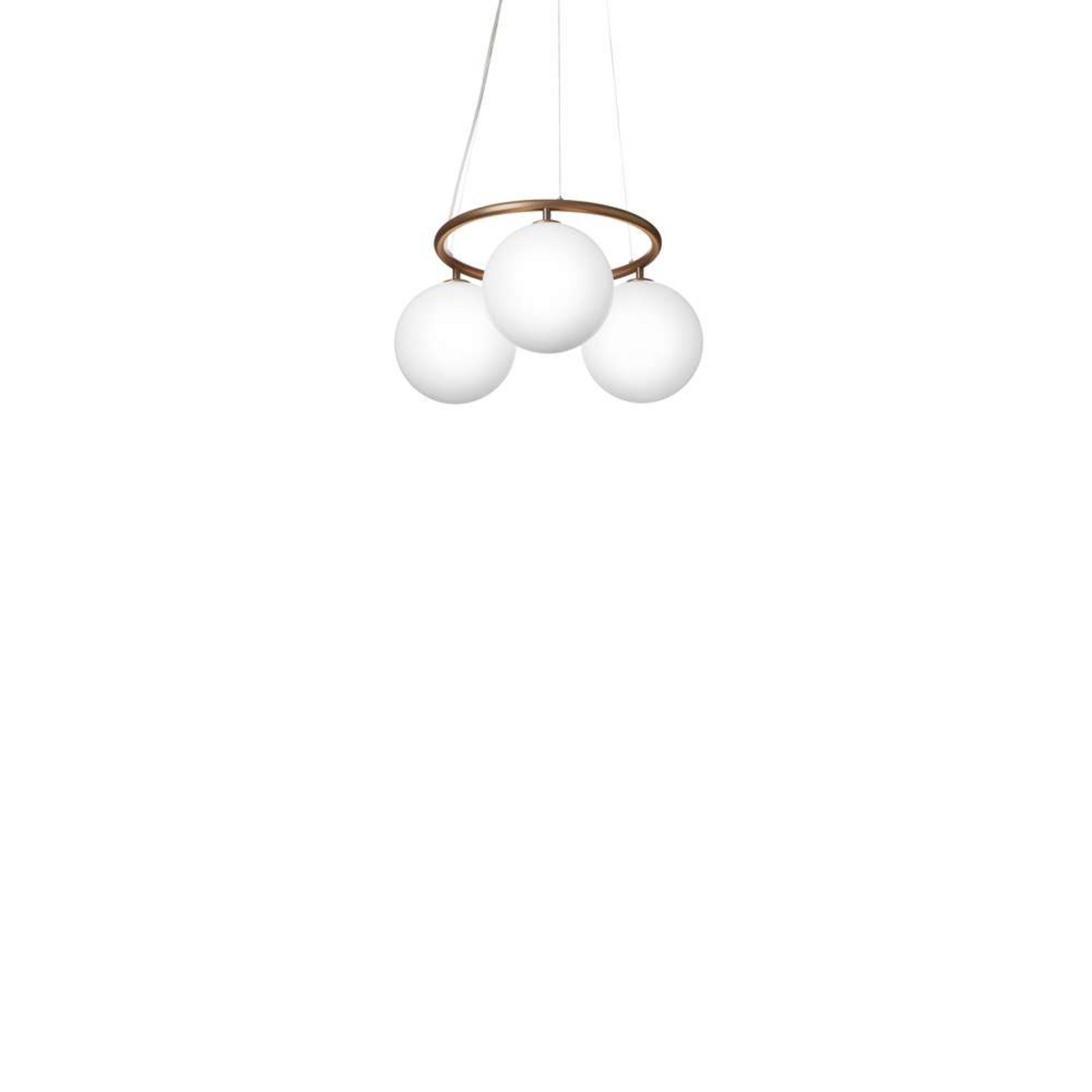 Nuura Kronleuchter Miira 3 Circular, Ø 54 cm, bronze/opal