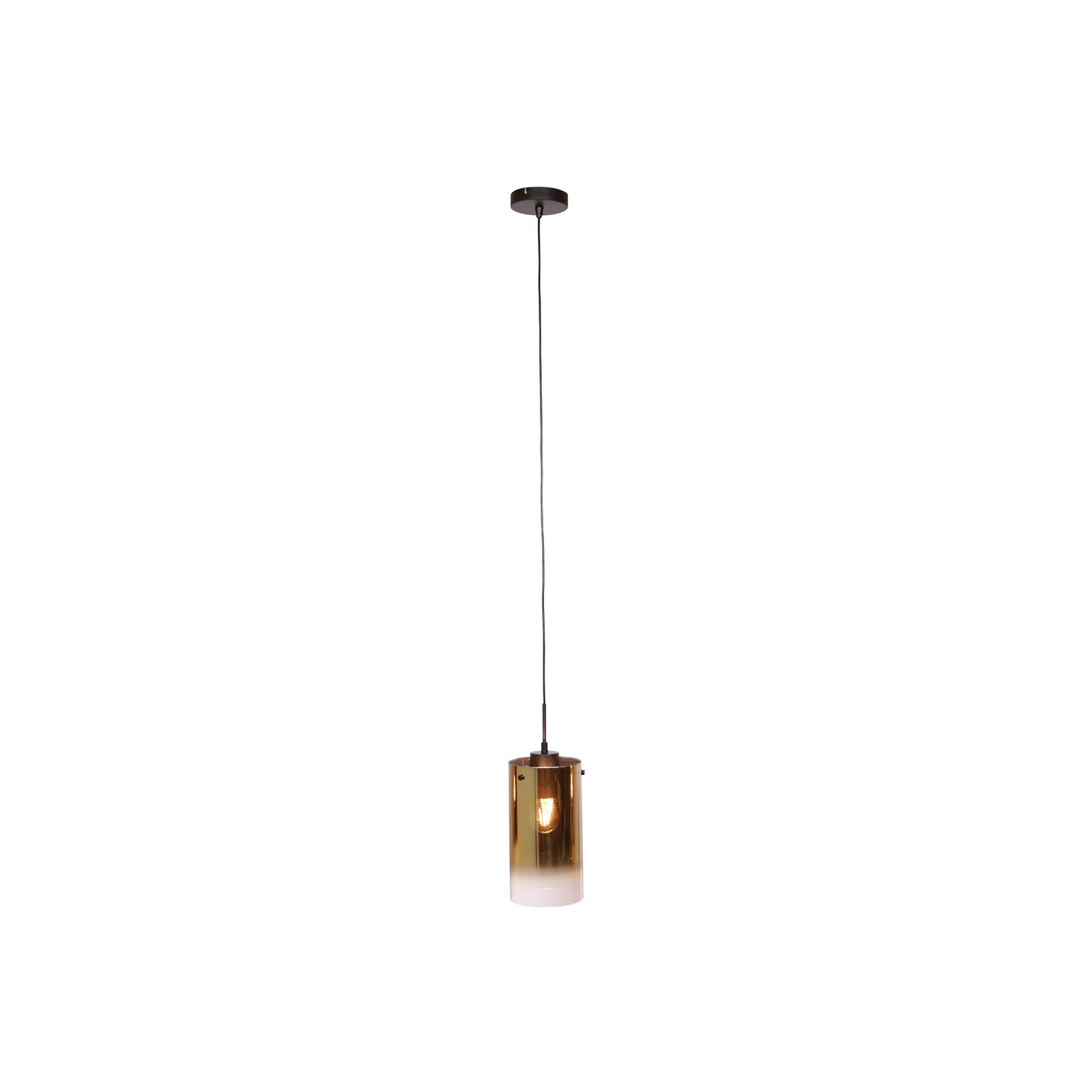 Lampă suspendată Ventotto negru/auriu Ø 15 cm sticlă