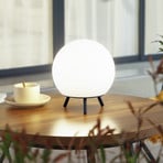 Lindby LED baterijska stolna lampa Aurilia, crno/bijela, željezo, IP44