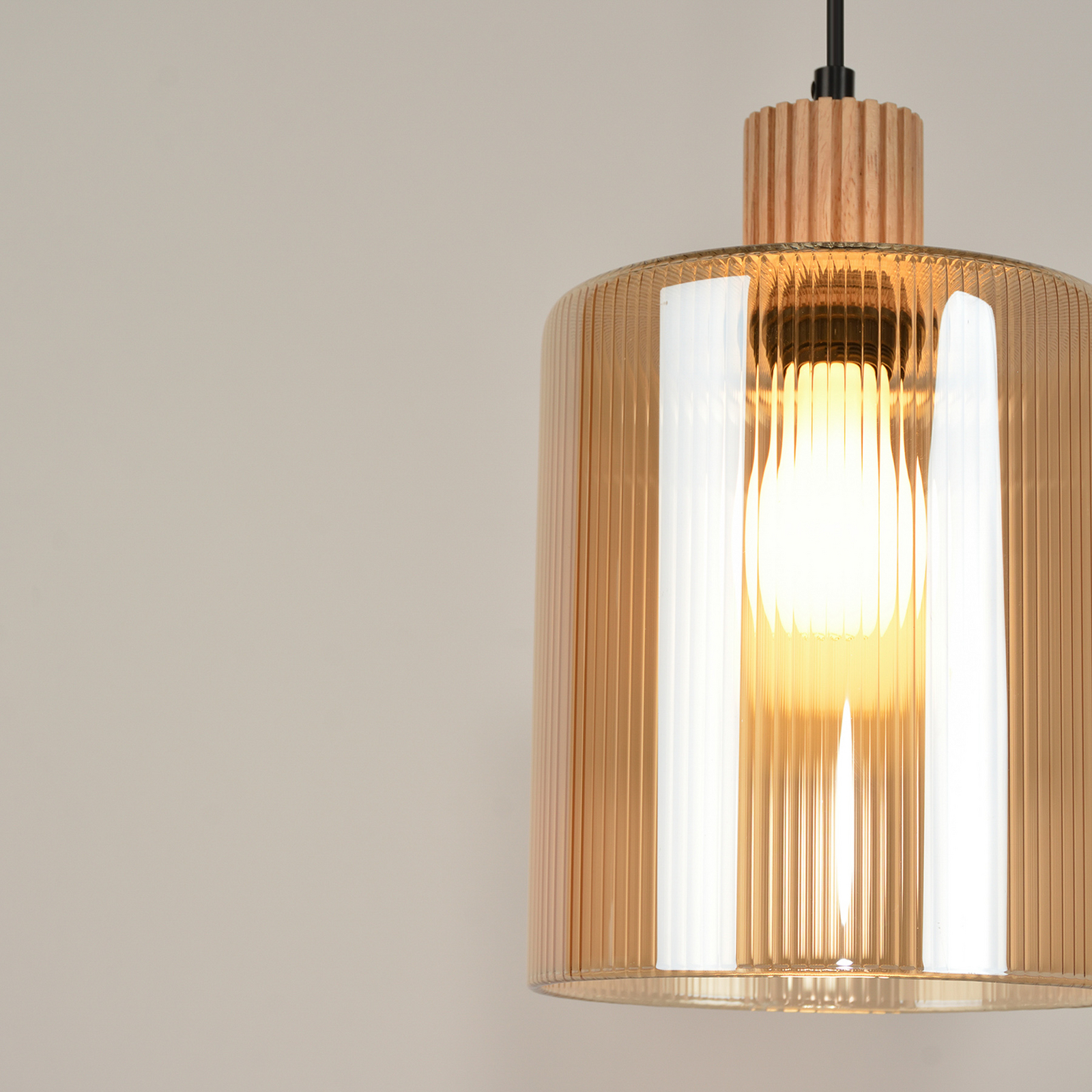 Suspenzija Giovanni, jantar/prirodna, Ø 18 cm - Corep SAS Suspenzija Giovanni, jantar/prirodna, Ø 18 cm - Corep SAS