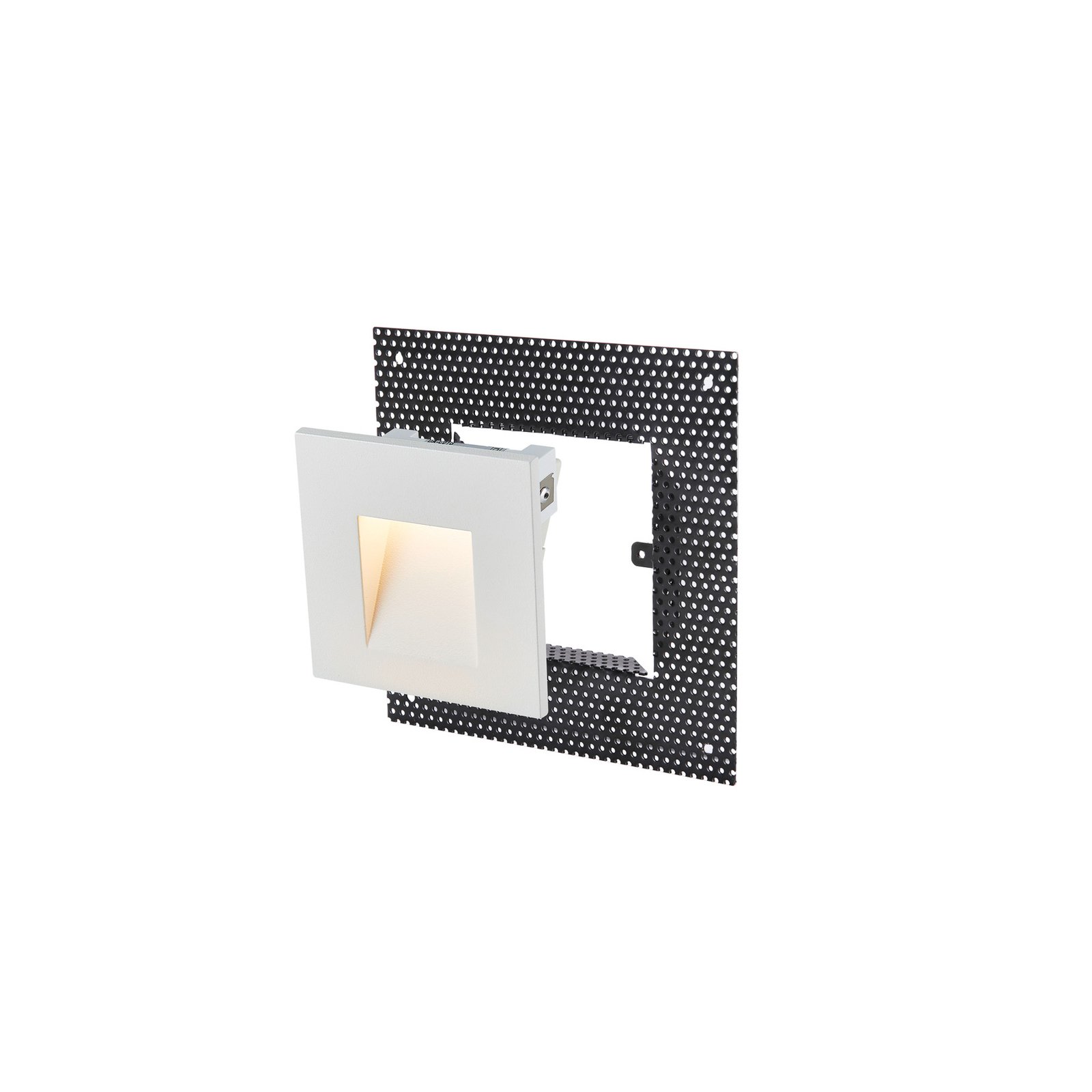 SLV LED recessed wall light Mobala, white, aluminium, 3,000 K