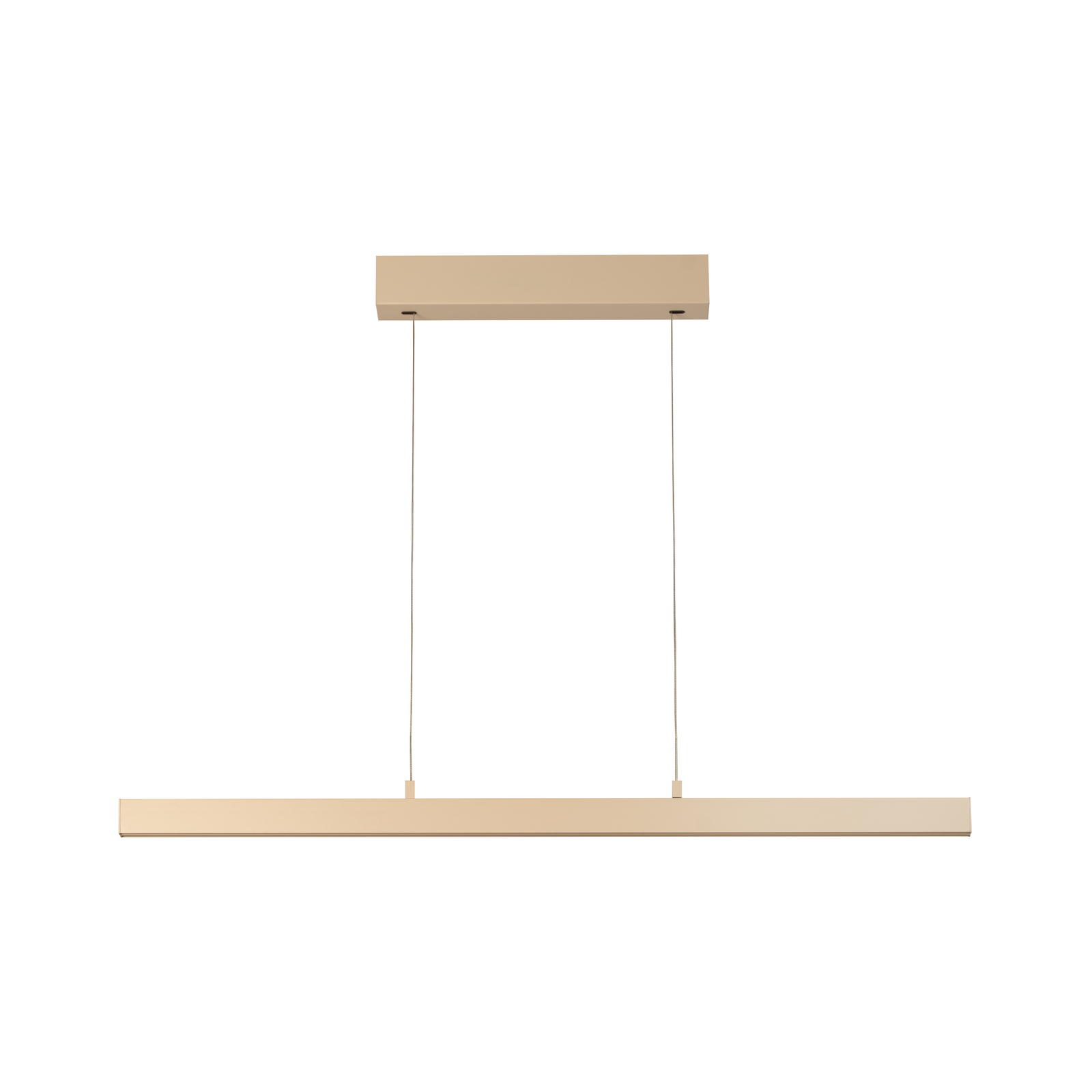 Żyrandol LED Vayana, długość 114 cm, kolor piaskowy, metal, CCT