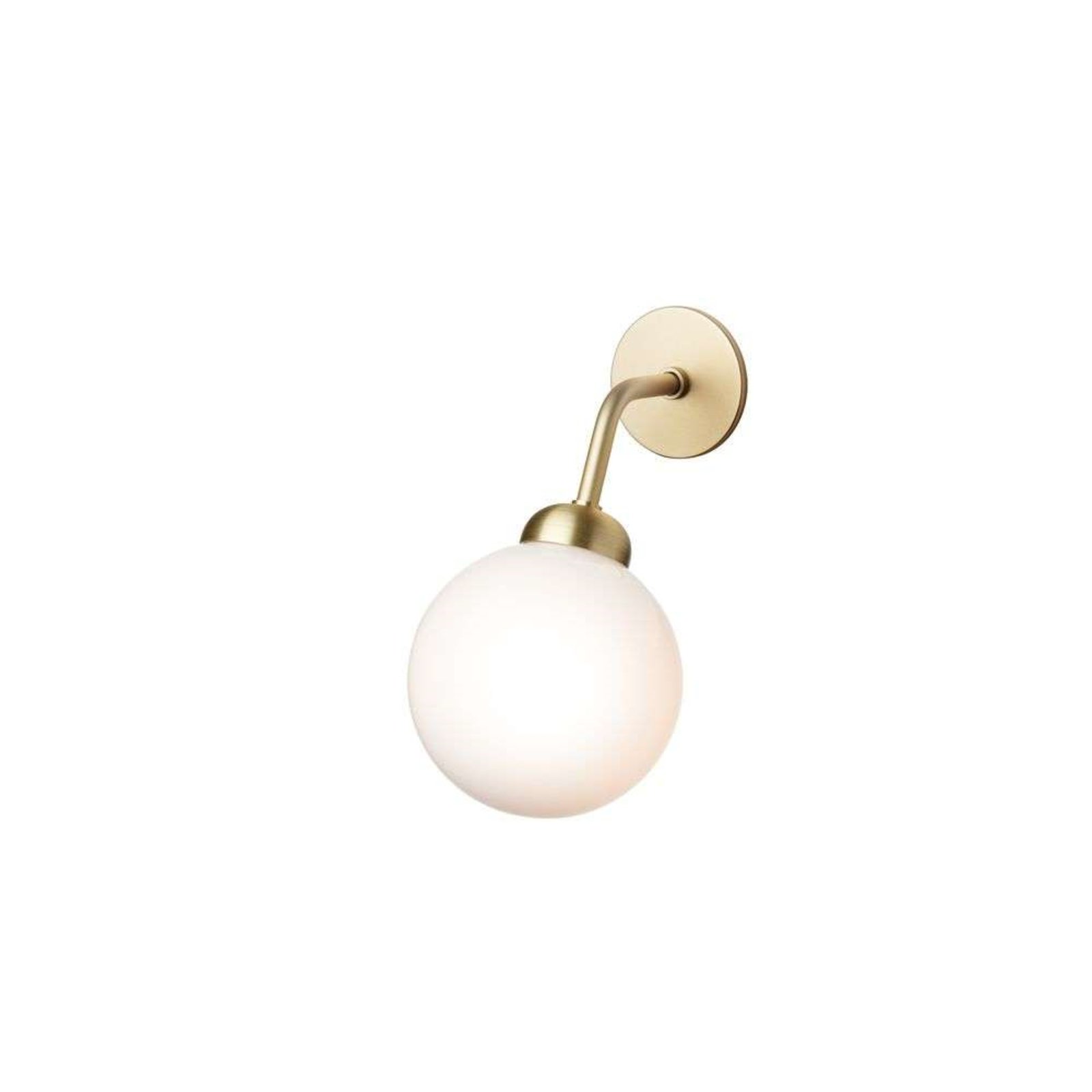 Nuura wandlamp Apiales vast bedraad 22 cm, messing/opaal