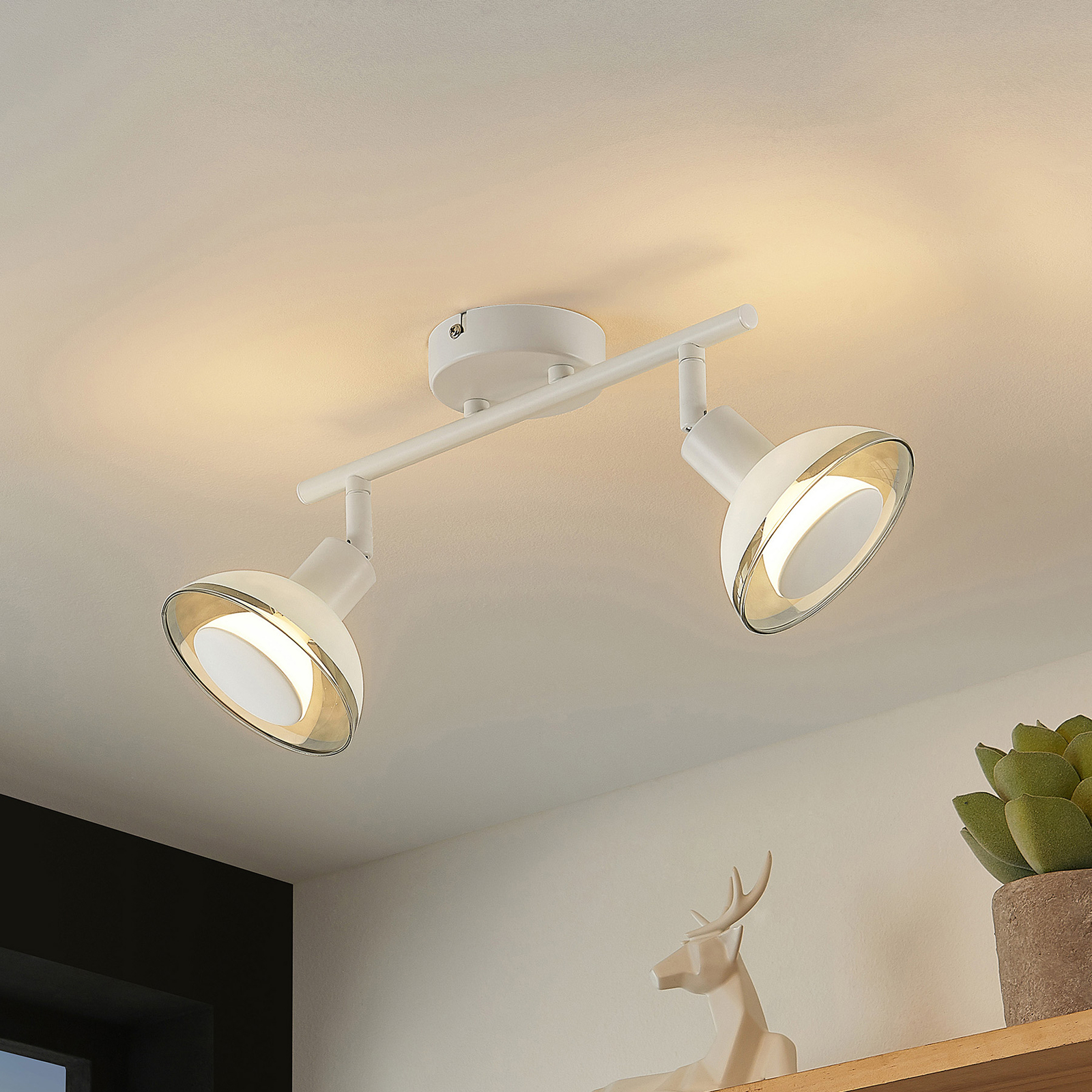 Lindby Erin foco de techo LED blanco 2 luces