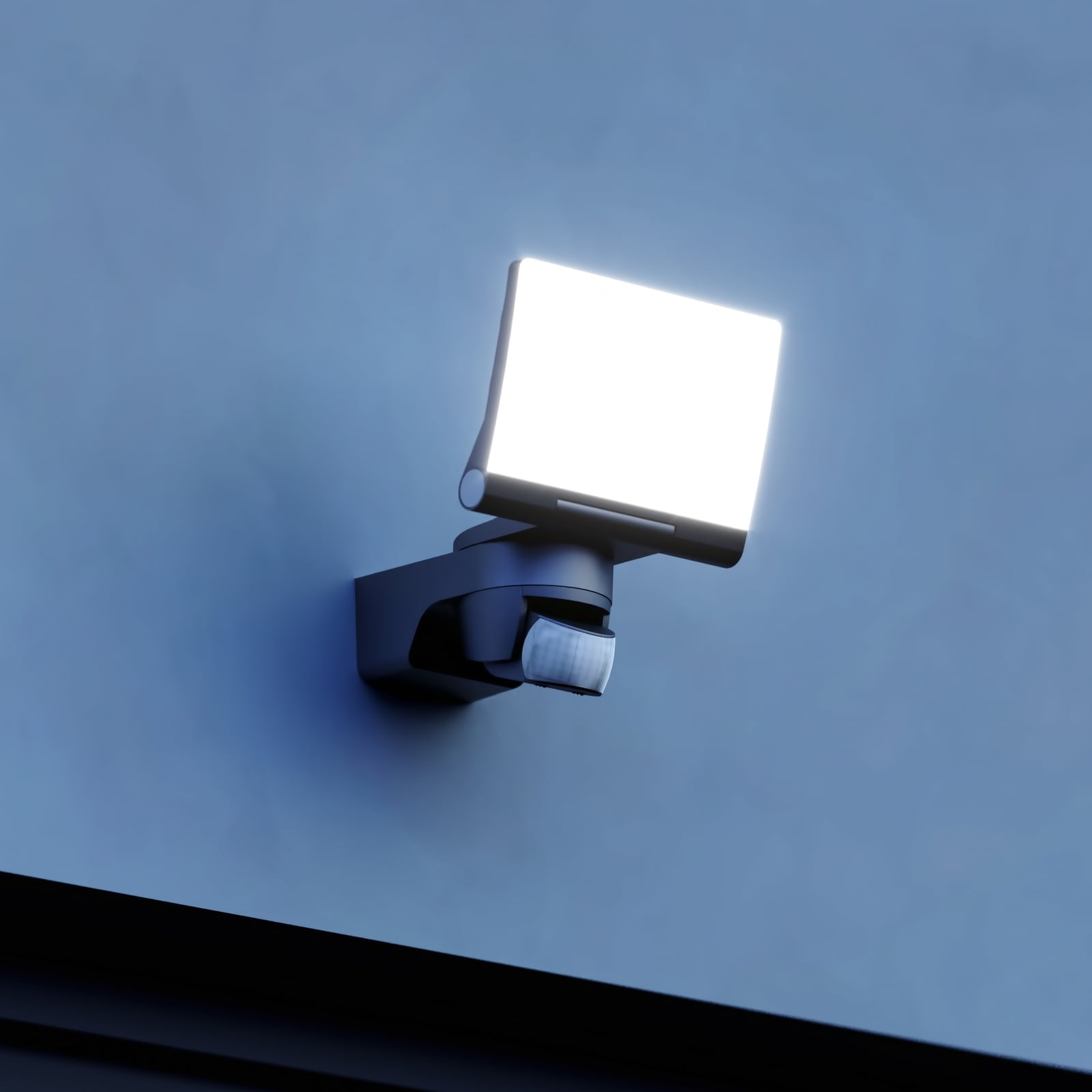 XLED Home 2 S Faretto da esterno con sensore, nero, IP44 - STEINEL