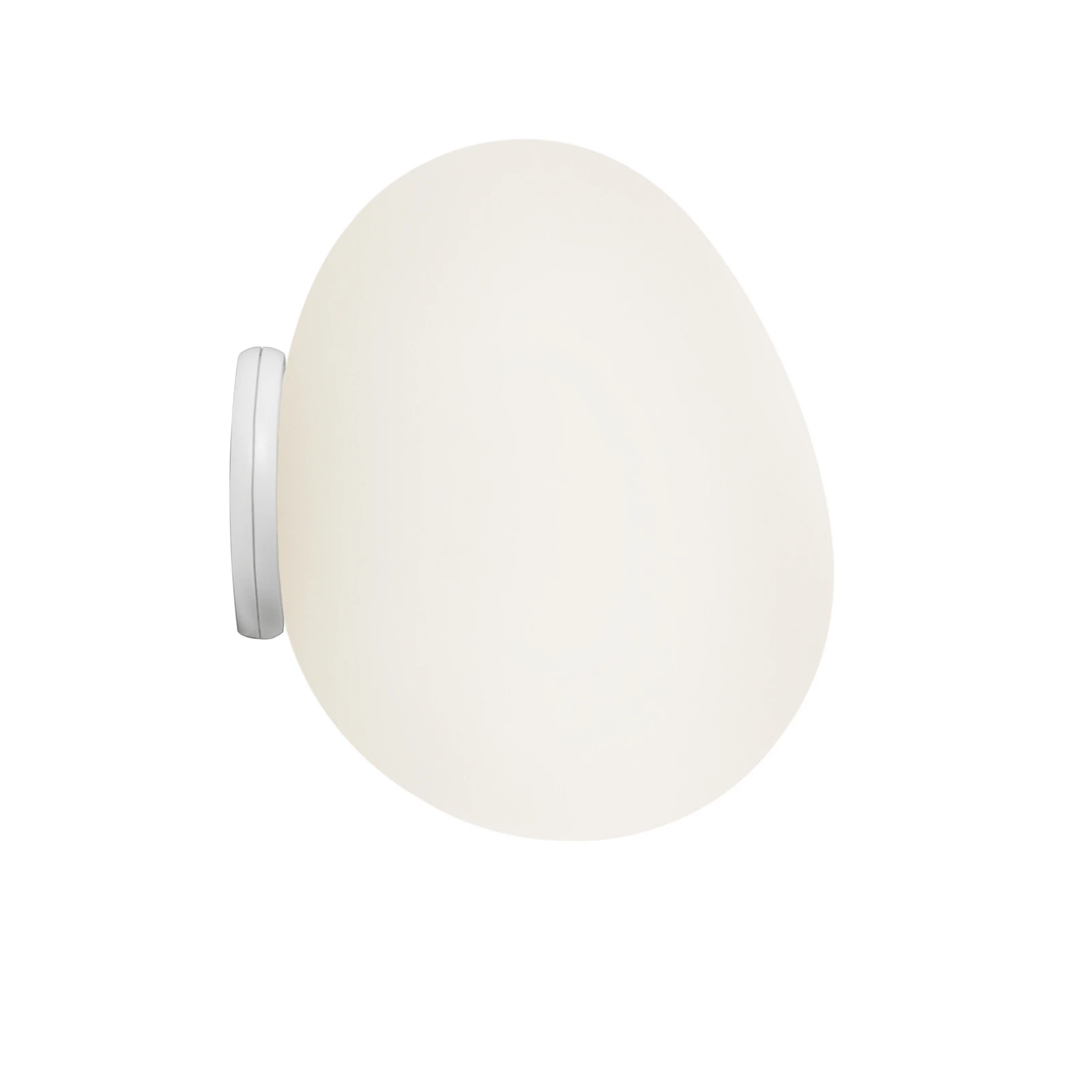 Applique murale Foscarini Gregg piccola, blanche, IP44, verre