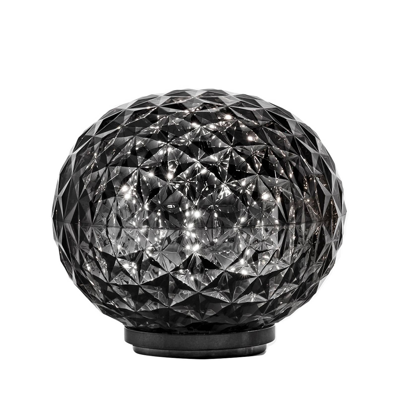 Kartell Mini Planet lampada LED da tavolo, fumè, per soggiorno / sala da pranzo, tecnolpolimero termoplastico, PMMA, 2.2 W, altezza: 14.2 cm