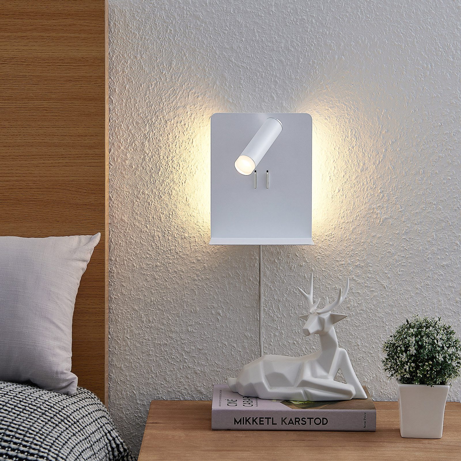 Zavi LEDAplique de Pared USB White - Lucande