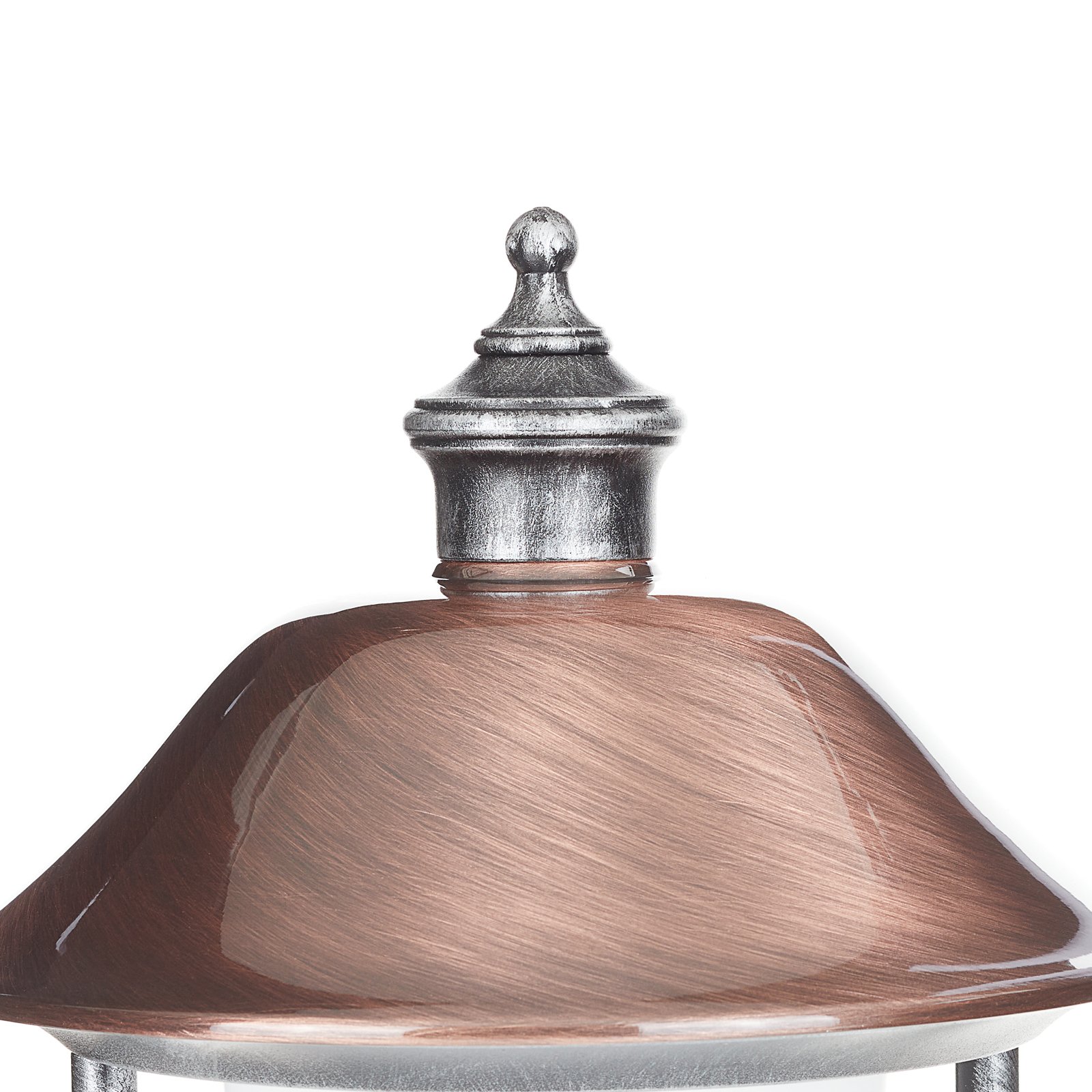 Outdoor wall light Peggy w. copper shade, free-standing