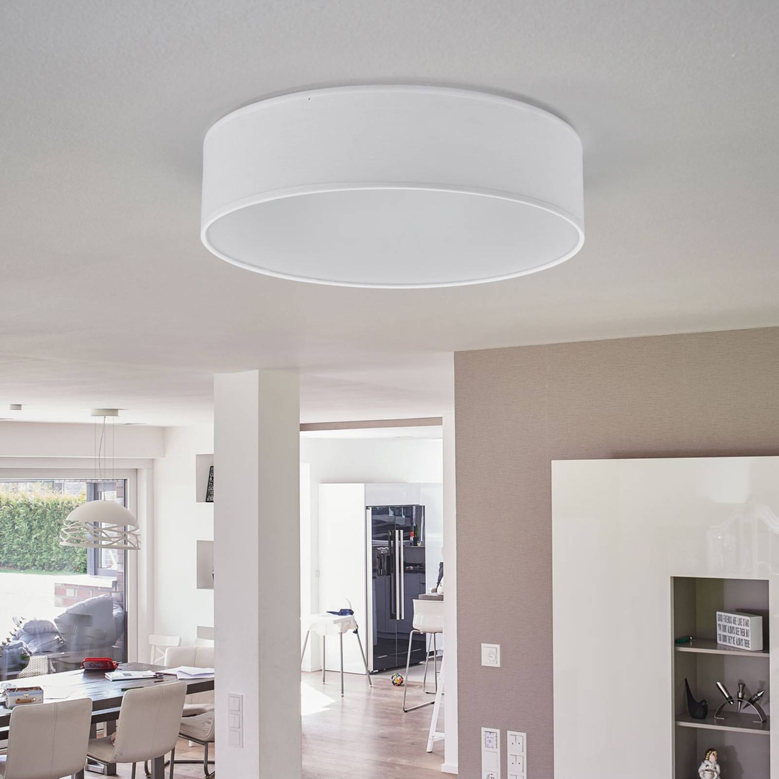 Photos - Chandelier / Lamp Smartwares Ceiling light Ceiling Dream, Ø 40 cm, textile, white 