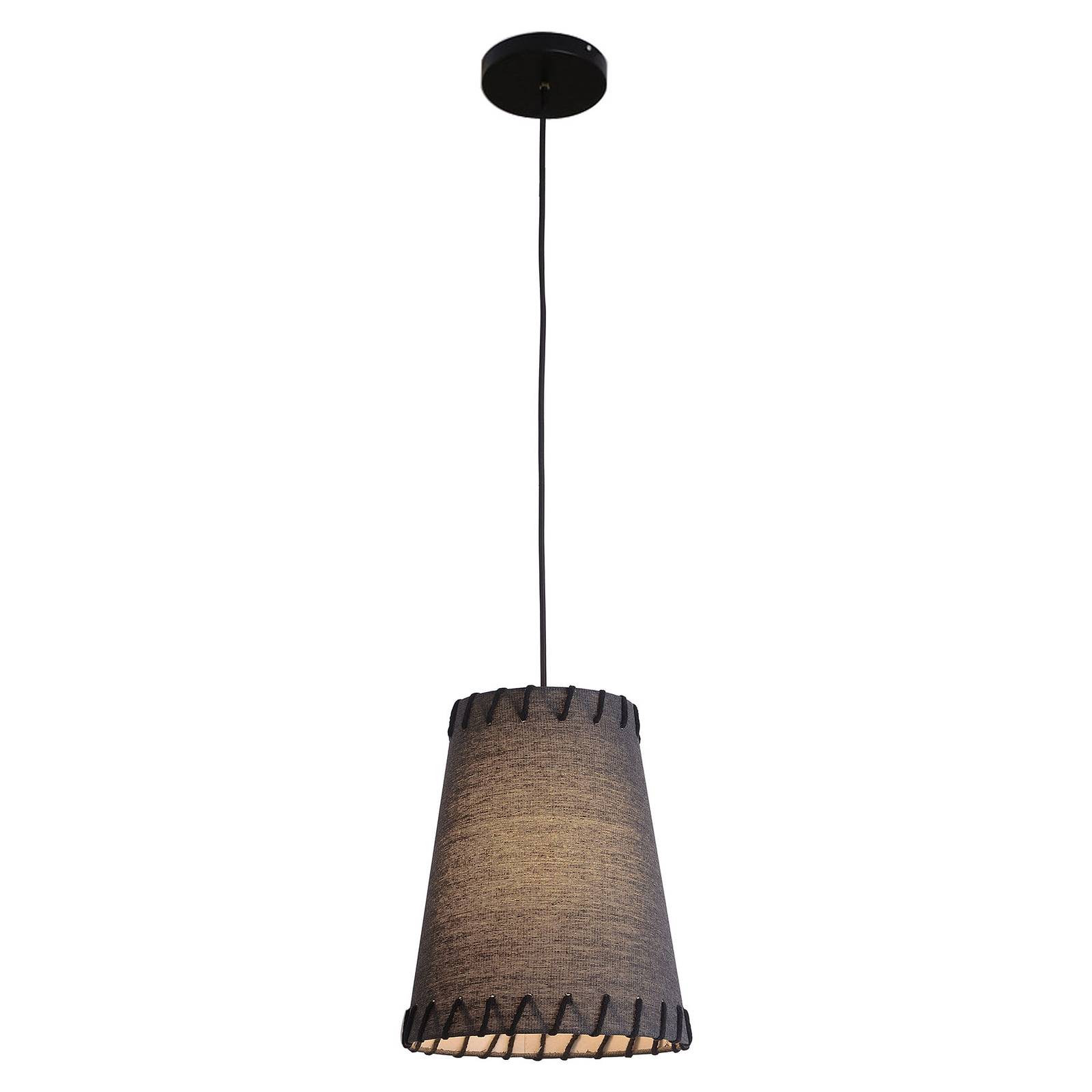 Függő lámpa Timor, textil, fekete