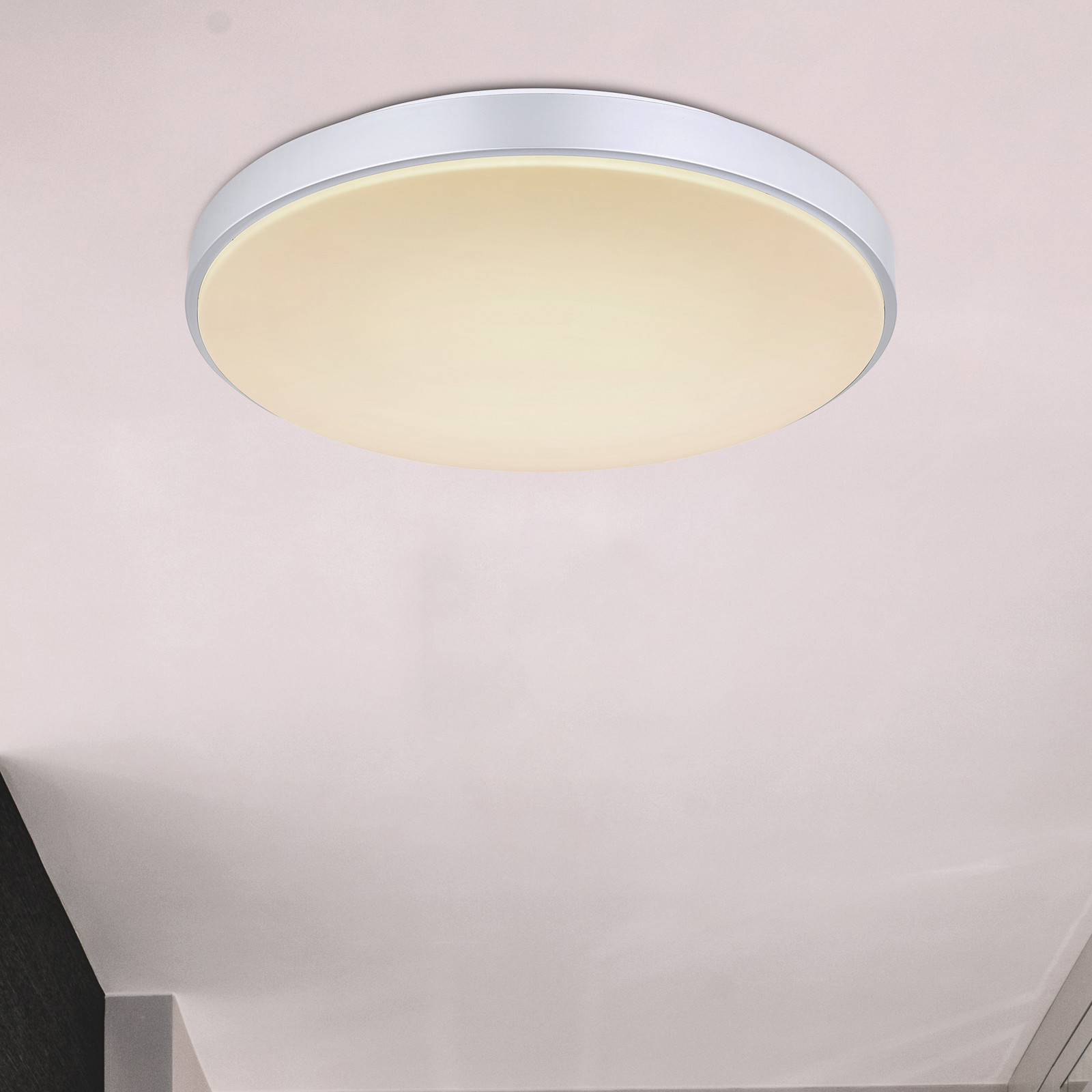 Globo Plafonieră cu LED Sonny argintiu CCT Ø 41 cm - Camera de zi / sufragerie - argintiu alb - Metal