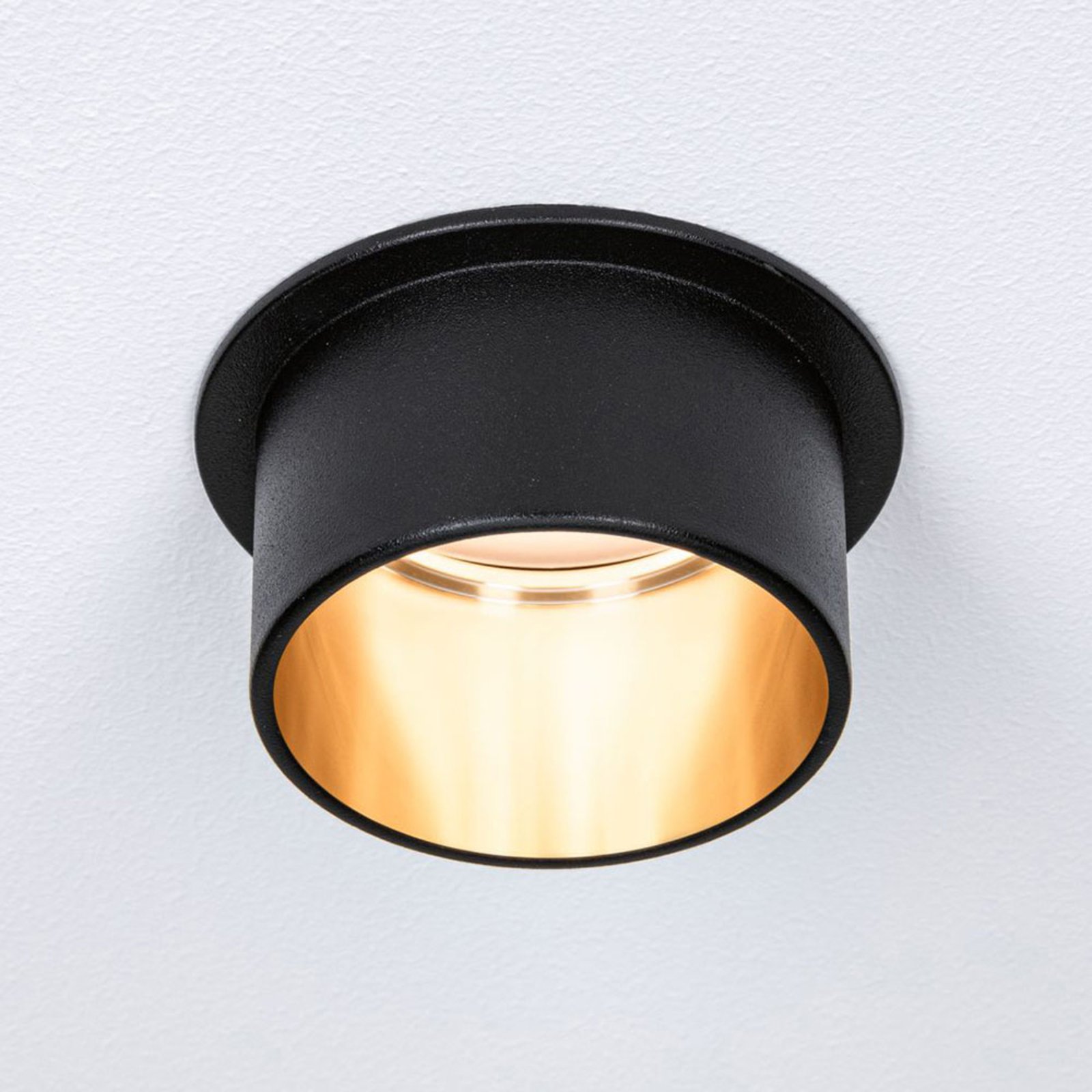 Paulmann Gil LED inbouwlamp mat zwart/goud