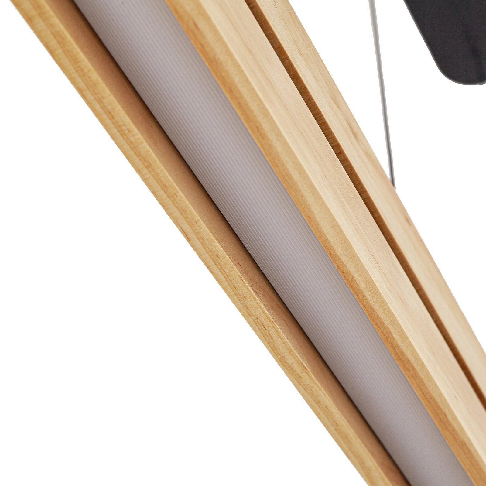 Darnor LED hanglamp, hout, CCT, lengte 100 cm - Lucande Darnor LED hanglamp, hout, CCT, lengte 100 cm - Lucande