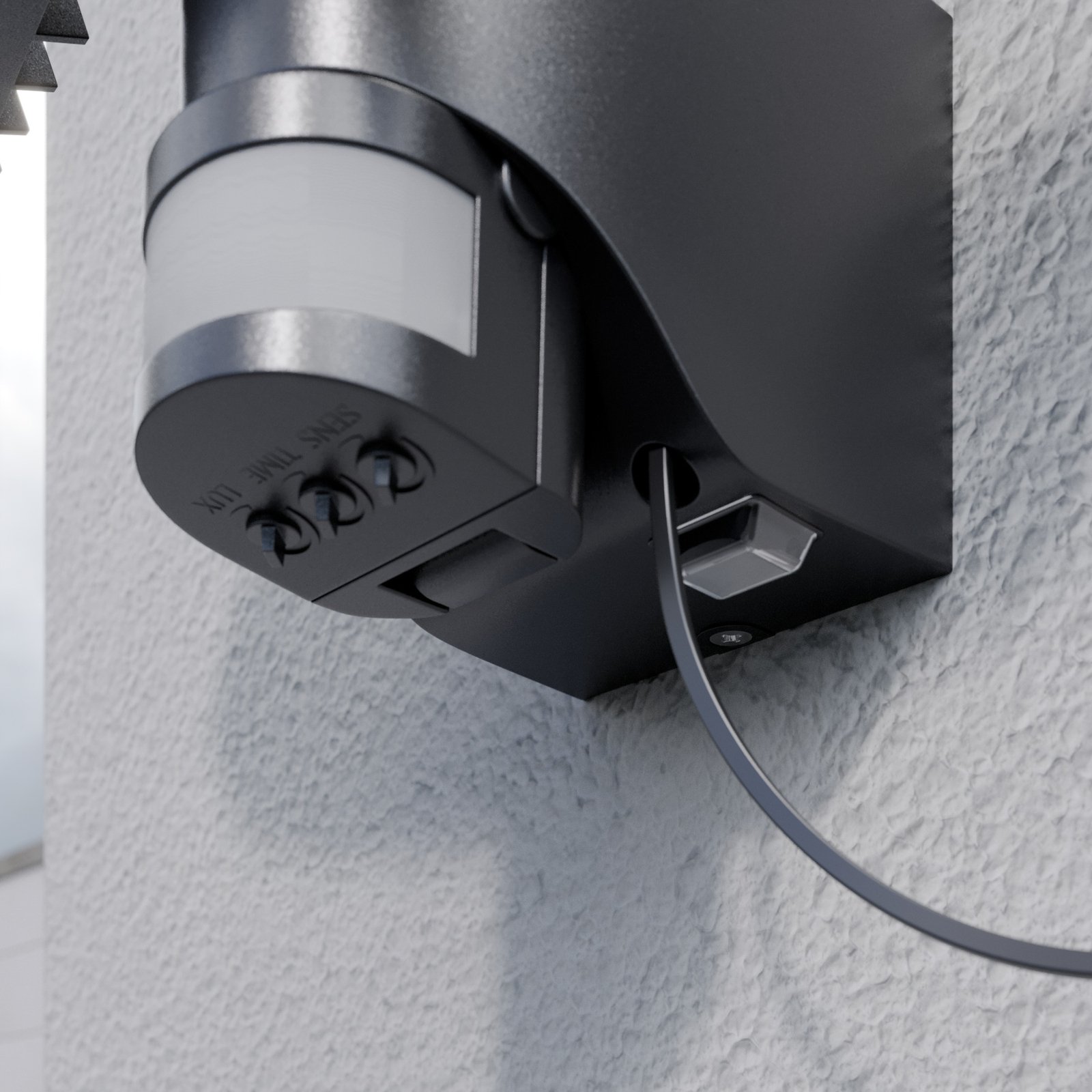 Lissano Aplique de Pared Solar w/Sensor Black - Arcchio