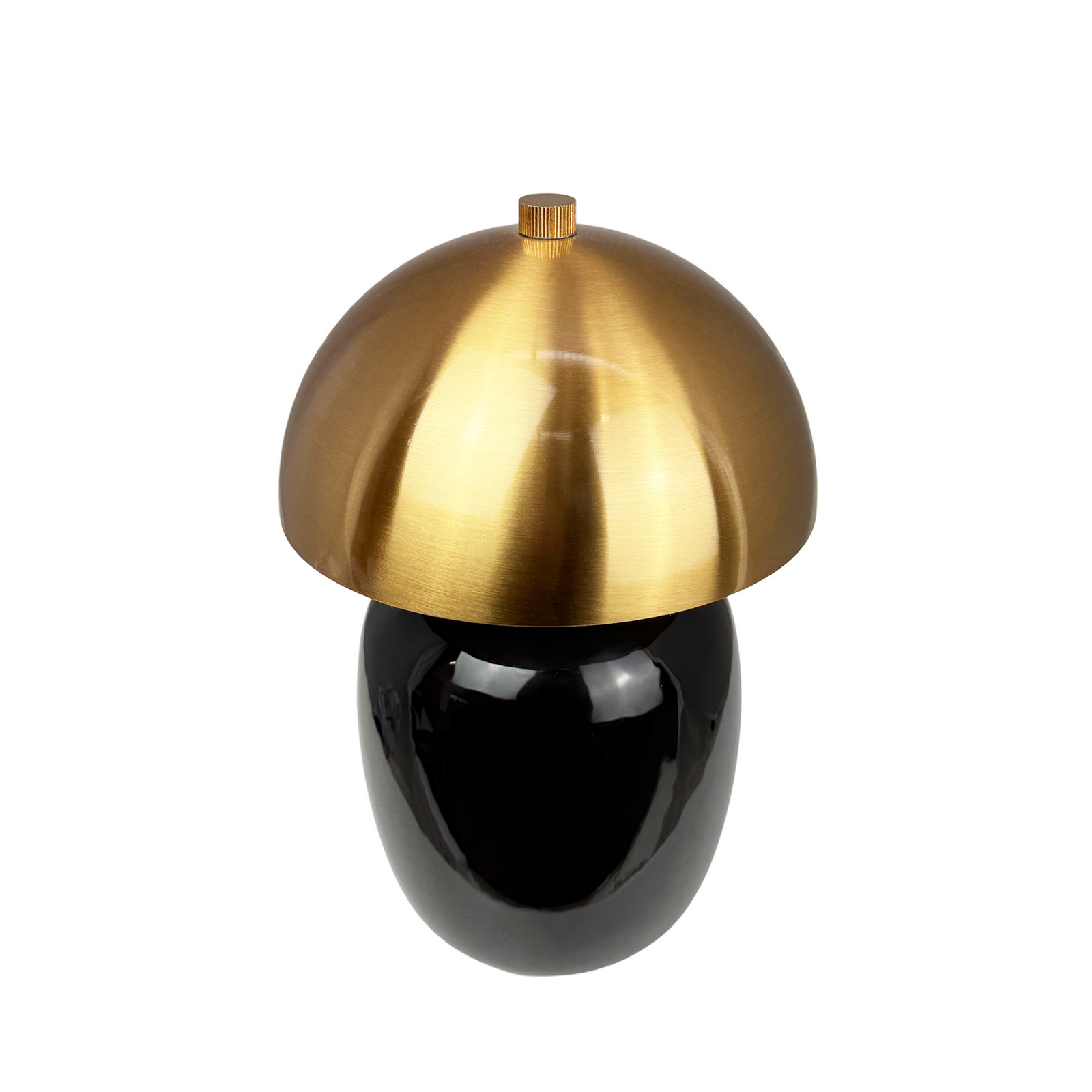 Dyberg Larsen LED-Tischleuchte Manhatten, schwarz/messing