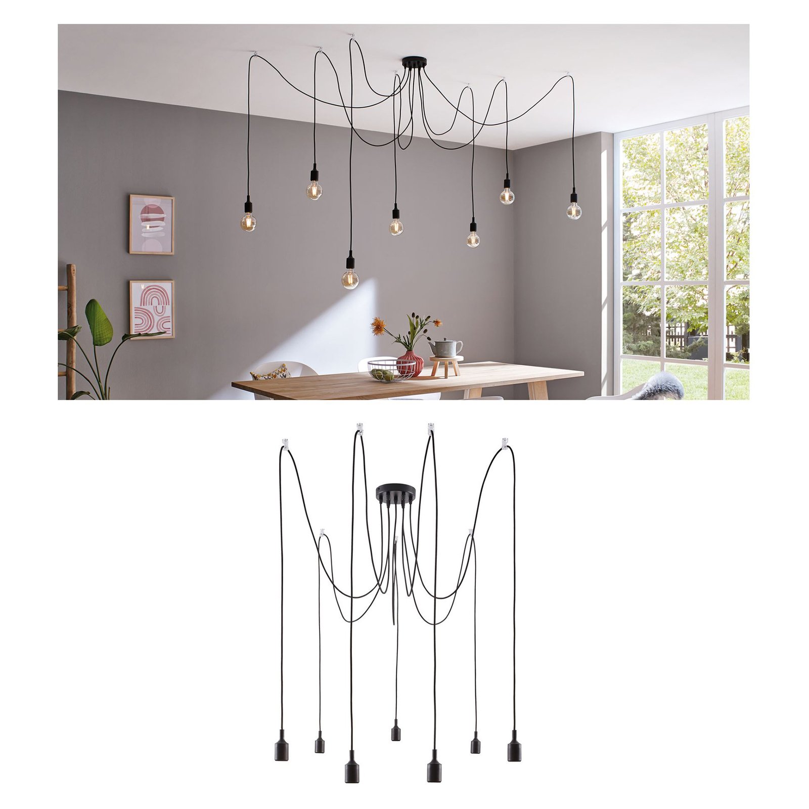 Ketil 7 Pendant Black - Paulmann