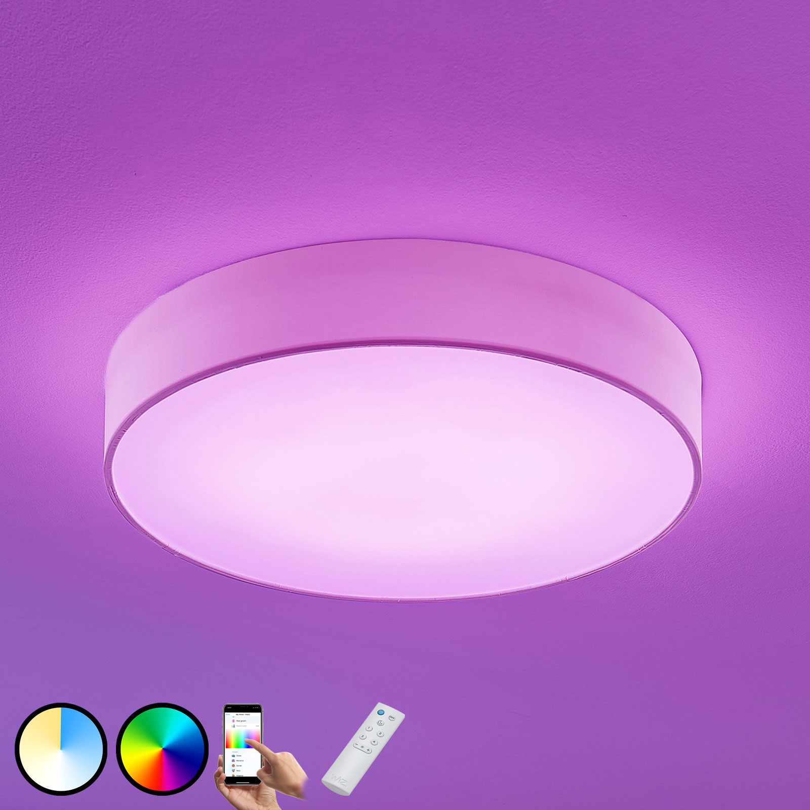 LED RGB Taklampe Ajai, 3 000 5 000K, WiZ, 60 cm LED RGB Taklampe Ajai, 3 000 5 000K, WiZ, 60 cm