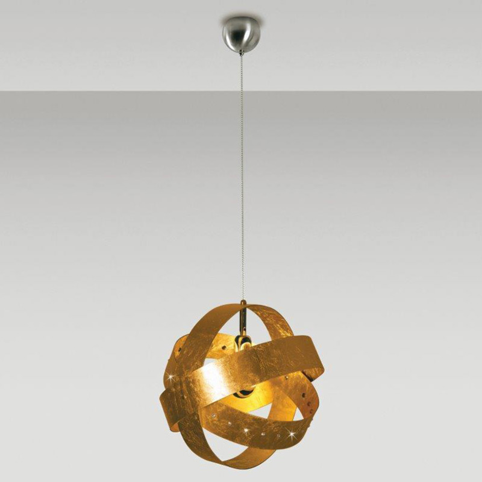 Złocona lampa wisząca Ecliptika 40 cm