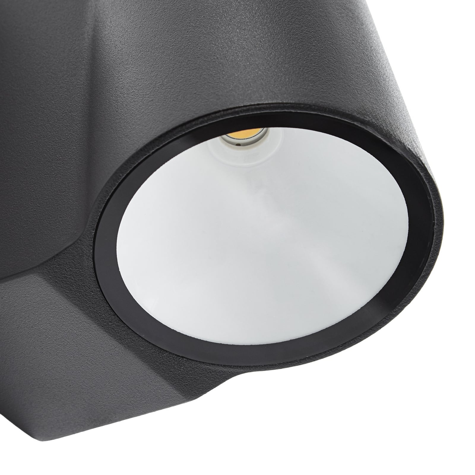 Illuvia LED-ulkoseinävalaisin, IP54, mattamusta, metalli - Lindby