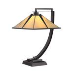 Stolní lampa Pomeroy, výška 55 cm, bronz, sklo, ocel