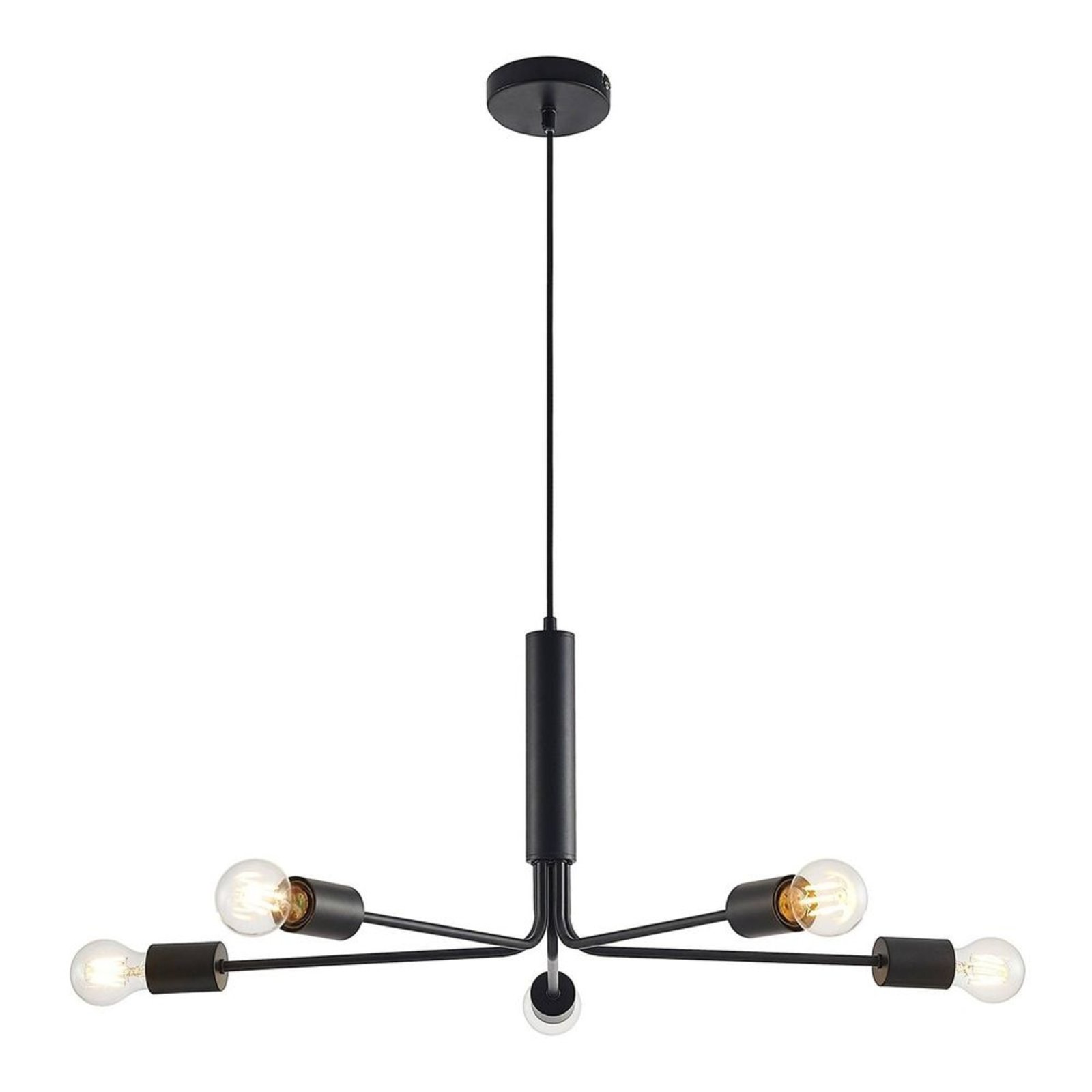 Imonis 5 Lustră Pendul Black - Lindby