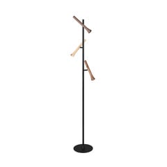 Piantana LED Fiato, a 3 luci, nero opaco, metallo, dimmer