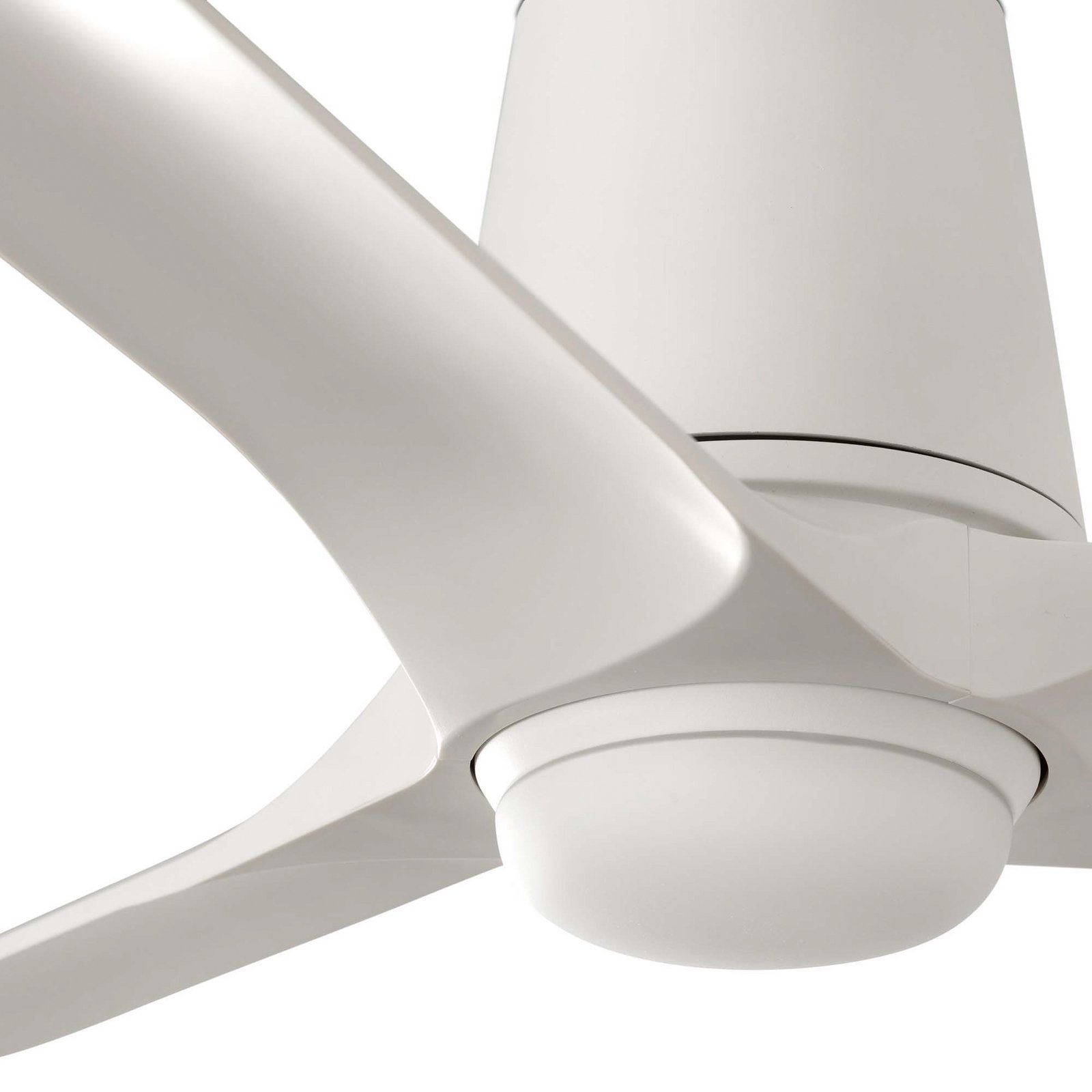 LED mennyezeti ventilátor Hey, fehér, DC, csendes, Ø 90 cm, CCT
