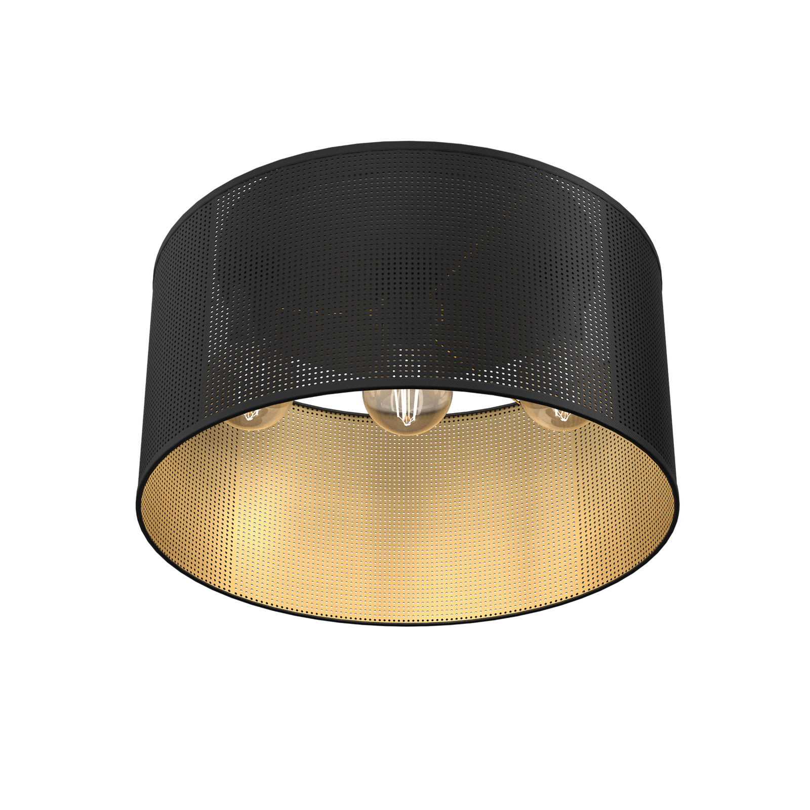Jovin ceiling lamp 3-bulb, 1 lampshade black/gold
