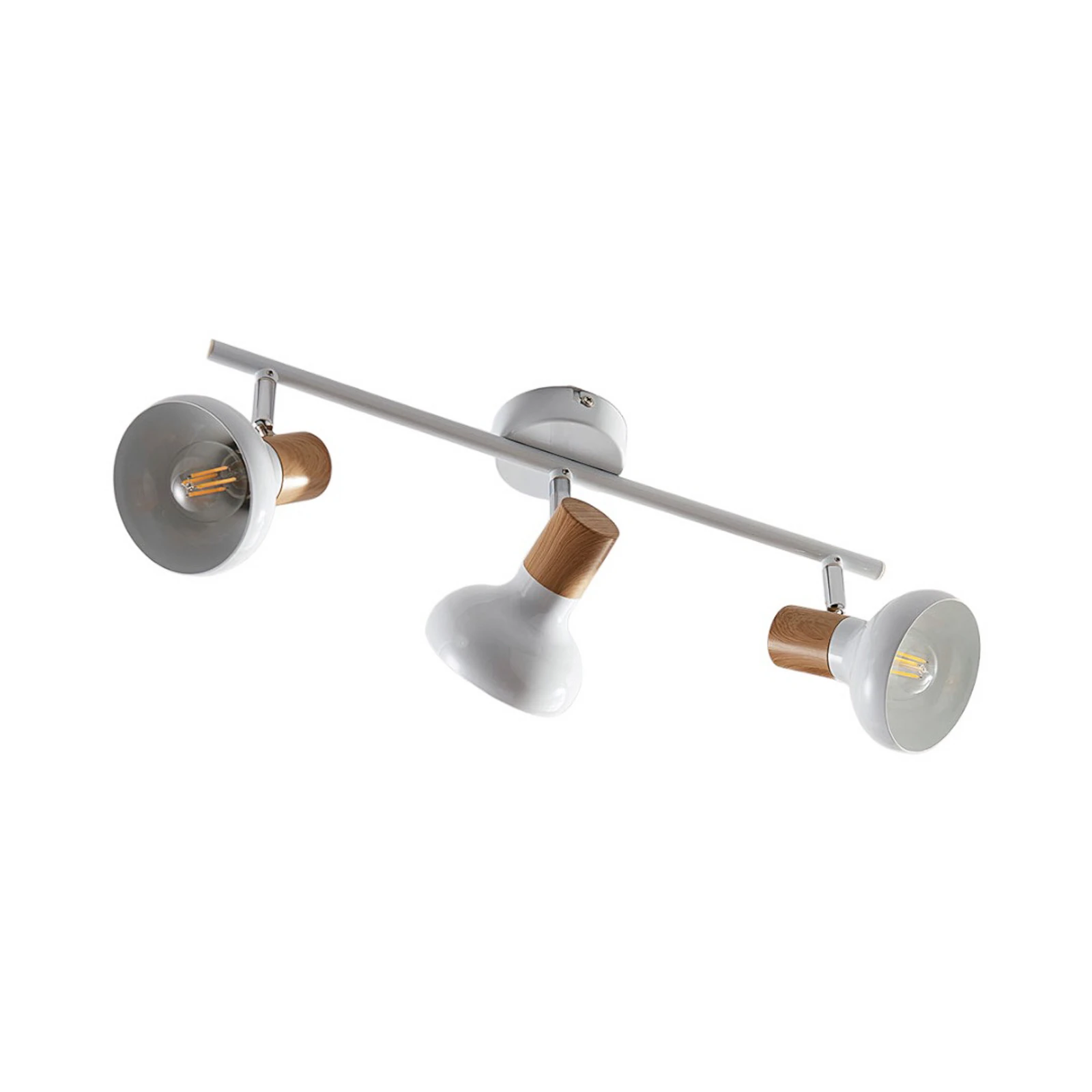 Projetor de teto Lindby Fridolin, 50cm, 3 lâmpadas, branco, metal