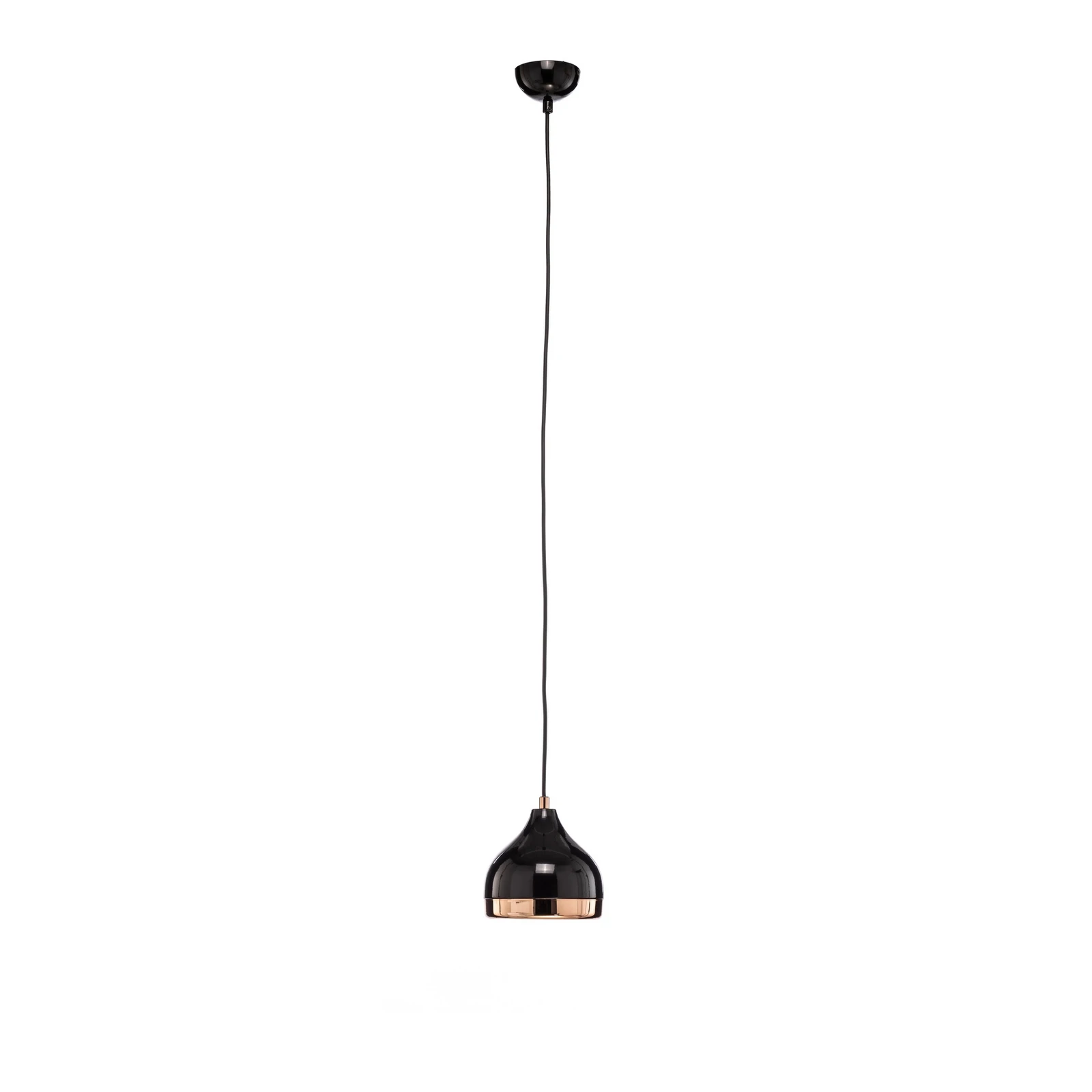 Závěsné svítidlo Yildo 6866 1-light Ø17cm černá/měděná