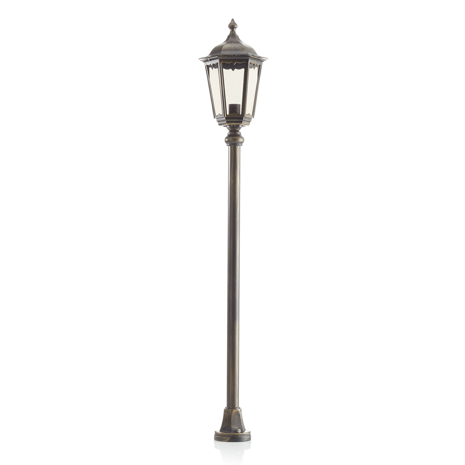 Lampă de trotuar Puchberg 140 cm, negru auriu