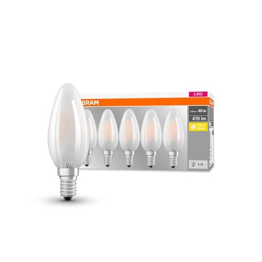 OSRAM candle LED bulb E14 4 W 2,700 K 470 lm 5x