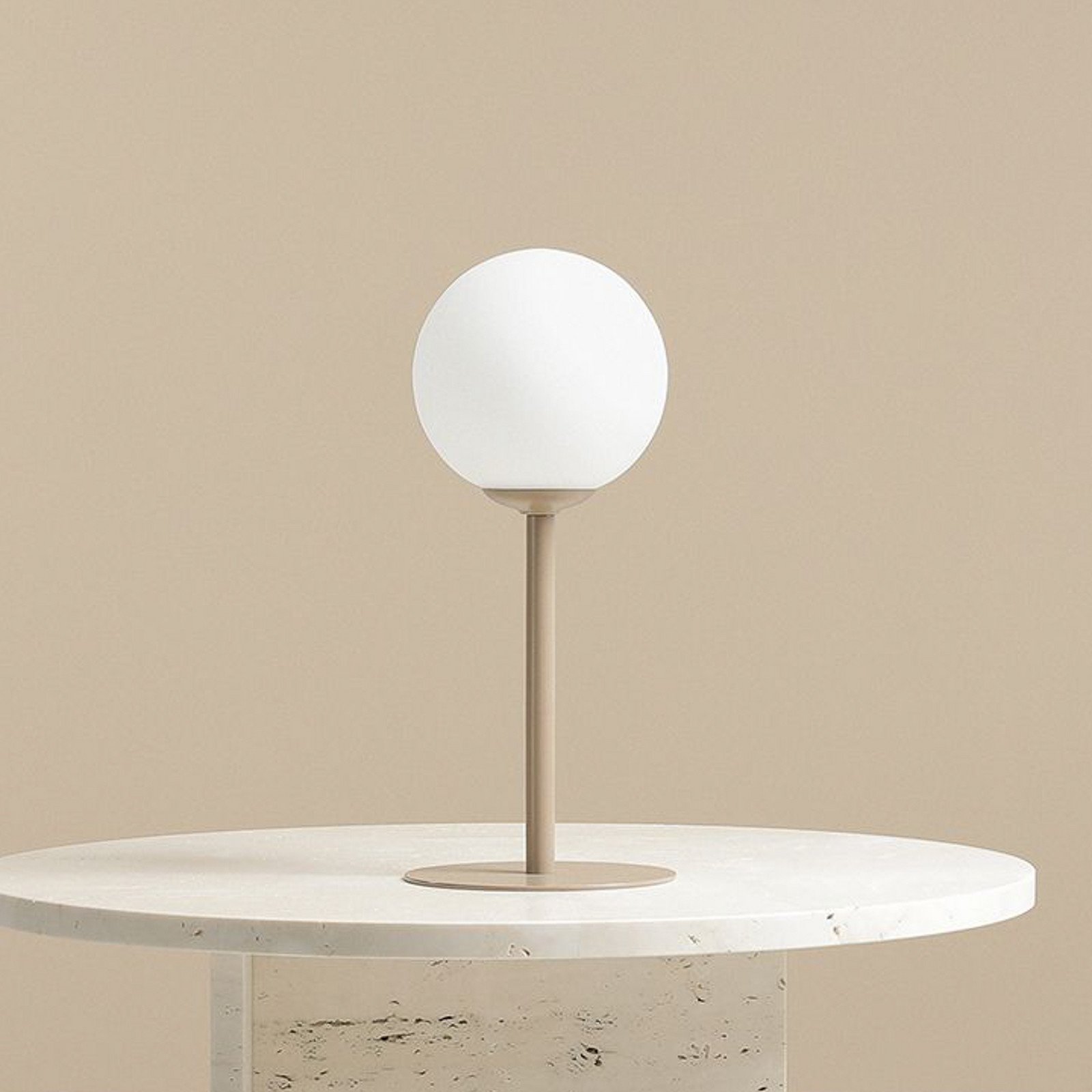 ALDEX Lampa de masă Joel înălțime 35 cm bej/alb - Camera de zi / sufragerie - beige alb mat - Metal