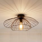Mantar ceiling light, black, Ø 52 cm, metal, E27