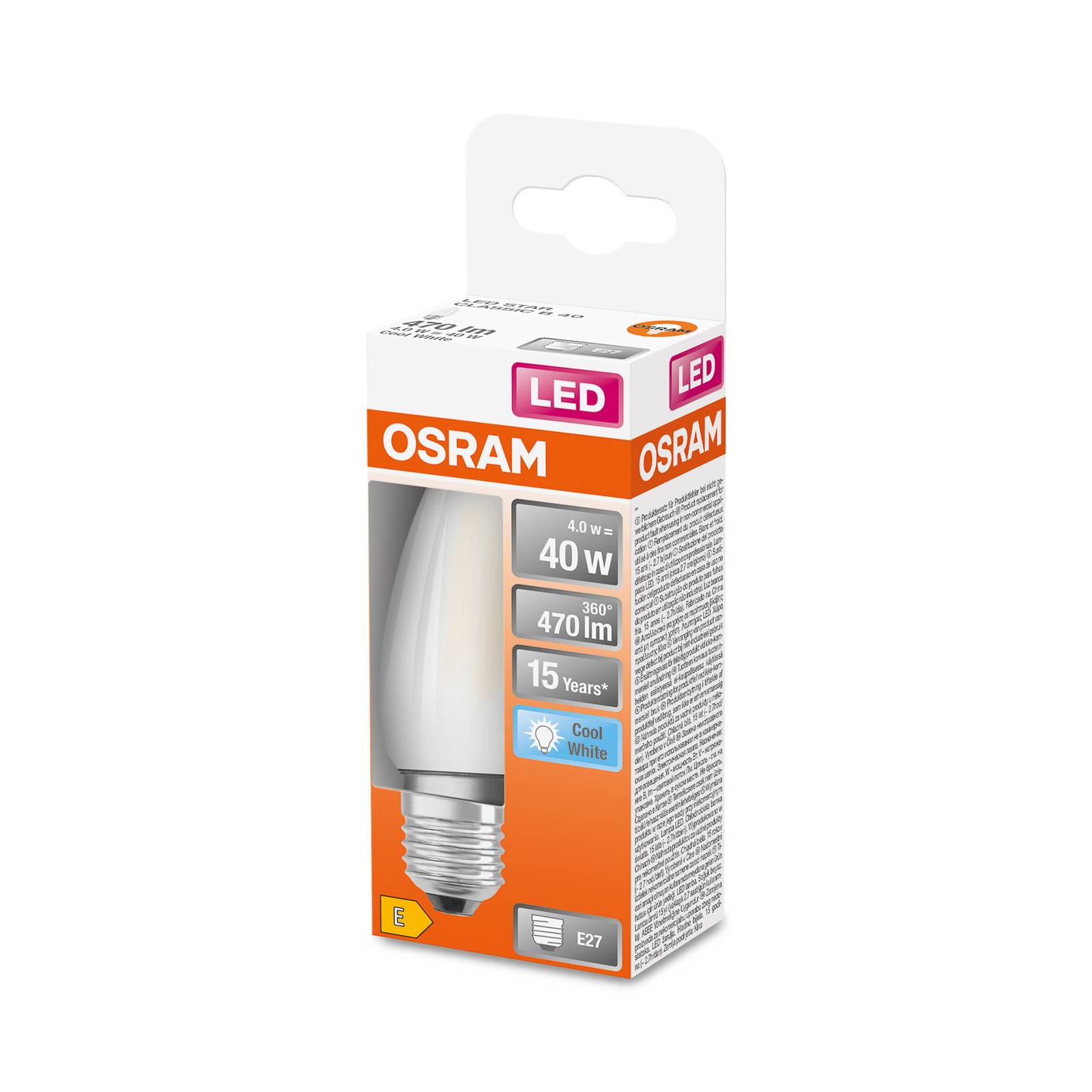 HW OSRAM Classic świeca LED E27 4W 4 000 K