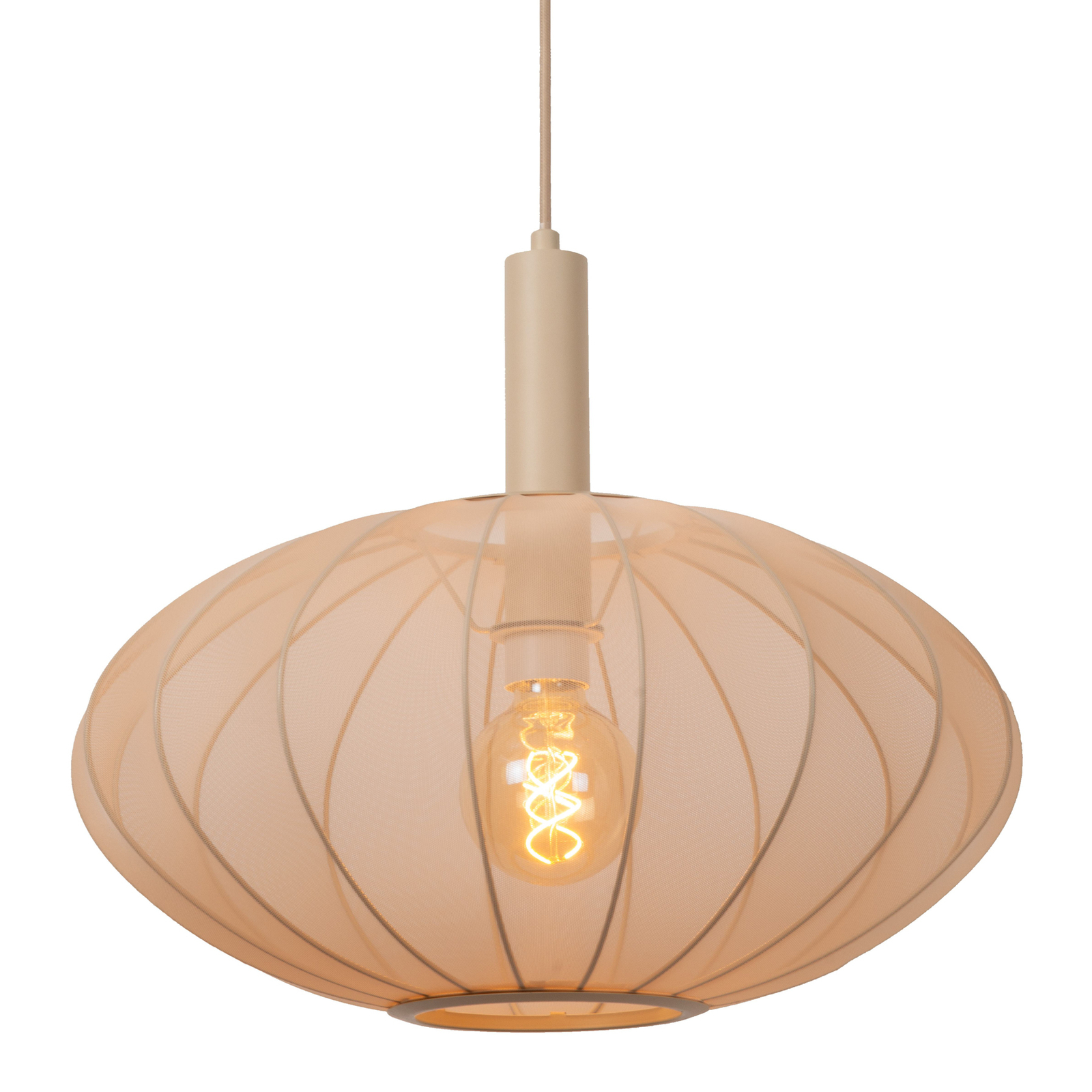 Hängeleuchte Corina, creme, Ø 50 cm, E27, 1-flammig