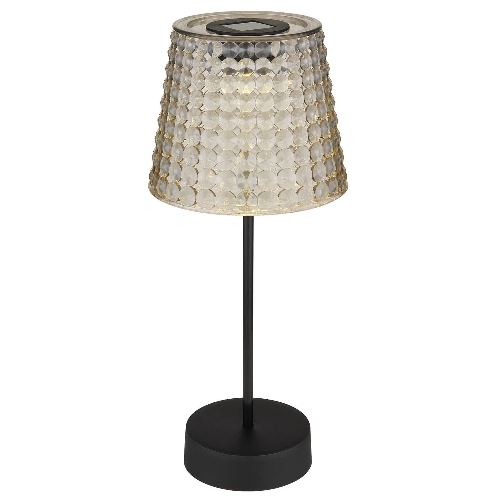 Solar-Tischlampe 36634-2S im 2er-Set schwarz/rauch