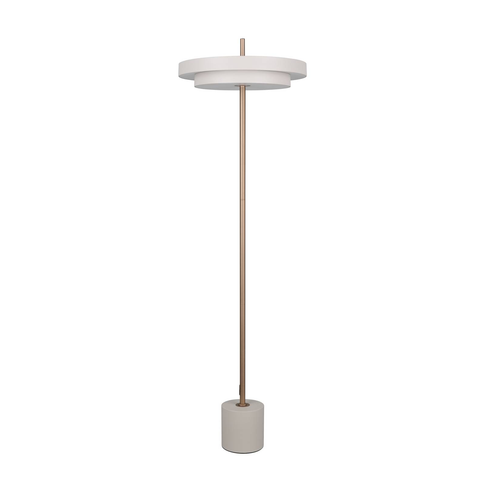 LED-Stehlampe Keaton, hellgrau, Höhe 138 cm, Metall, CCT