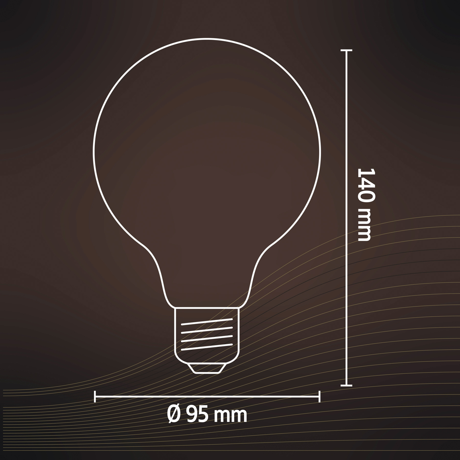 Calex E27 G95 3,8W filament LED flex 821 złota