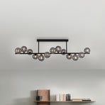 Schöner Wohnen plafoniera Dubai, vetro fumé, 13 luci, G9